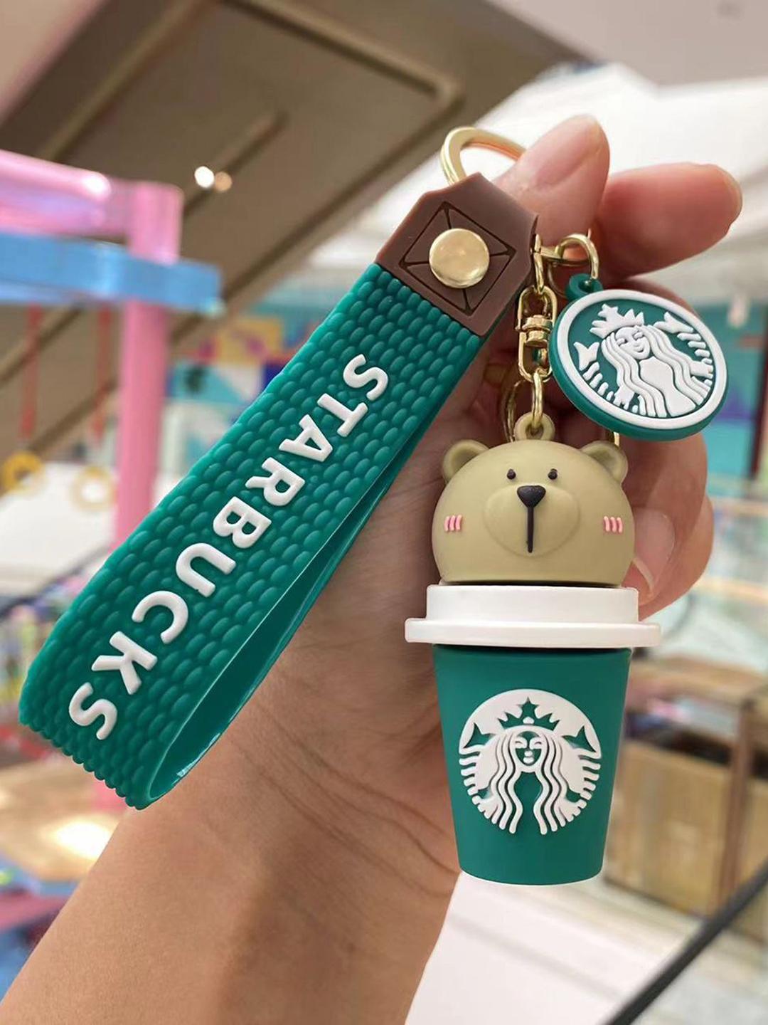 Buy Flenzy Teddy Bear Starbucks Coffee Sipper key Chain - Key