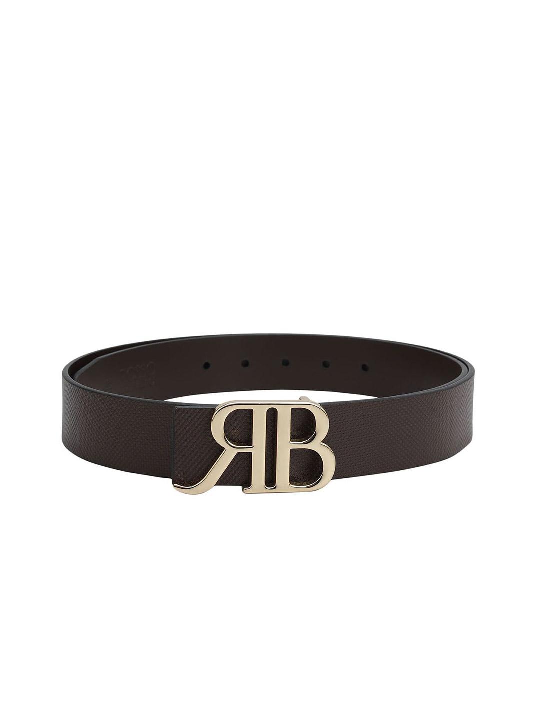 ROSSO BRUNELLO Coffee Brown Leather Belt