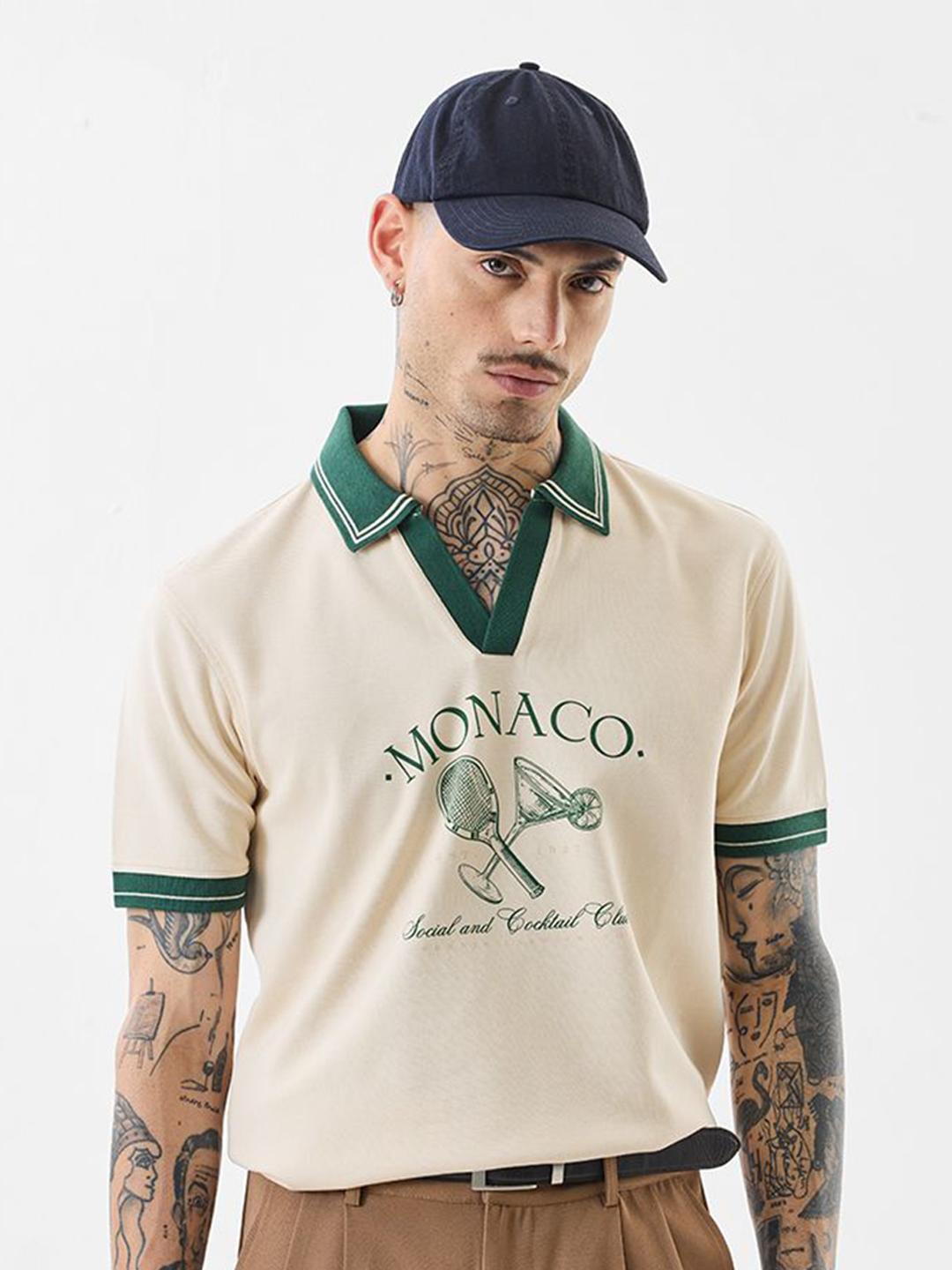 Snitch Graphic Polo Collar Slim Fit T-shirt - Image 1