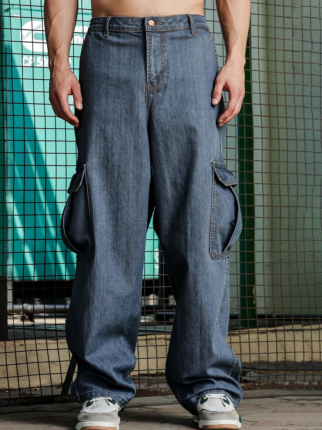House of Koala Unisex Indigo Blue Baggy Cargo
