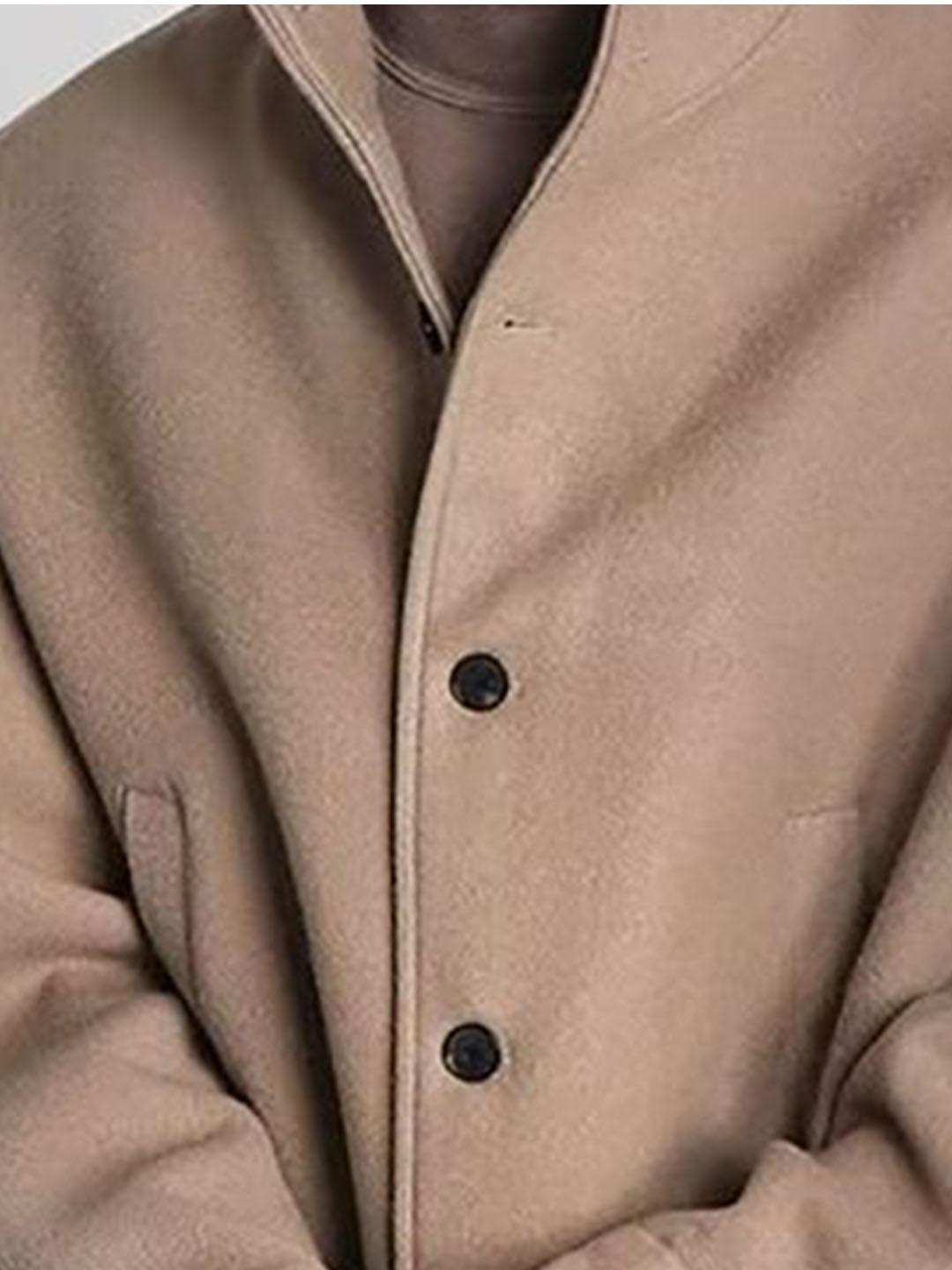 StyleCast X Revolte Men Stand Collar Solid Casual Bomber Jacket alternate