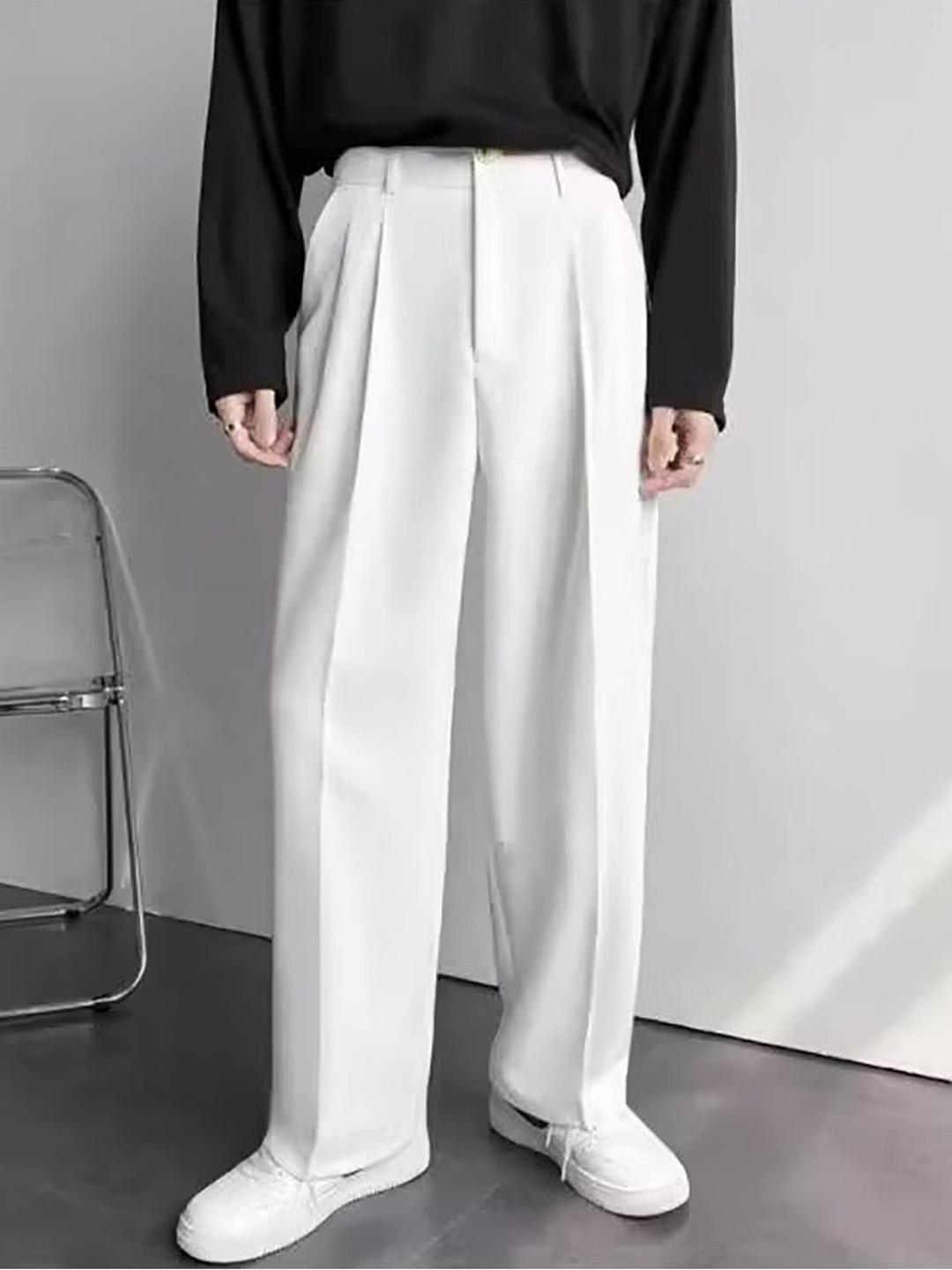 StyleCast x Revolte Men Mid-Rise Loose Fit Pleated Trousers - Image 1