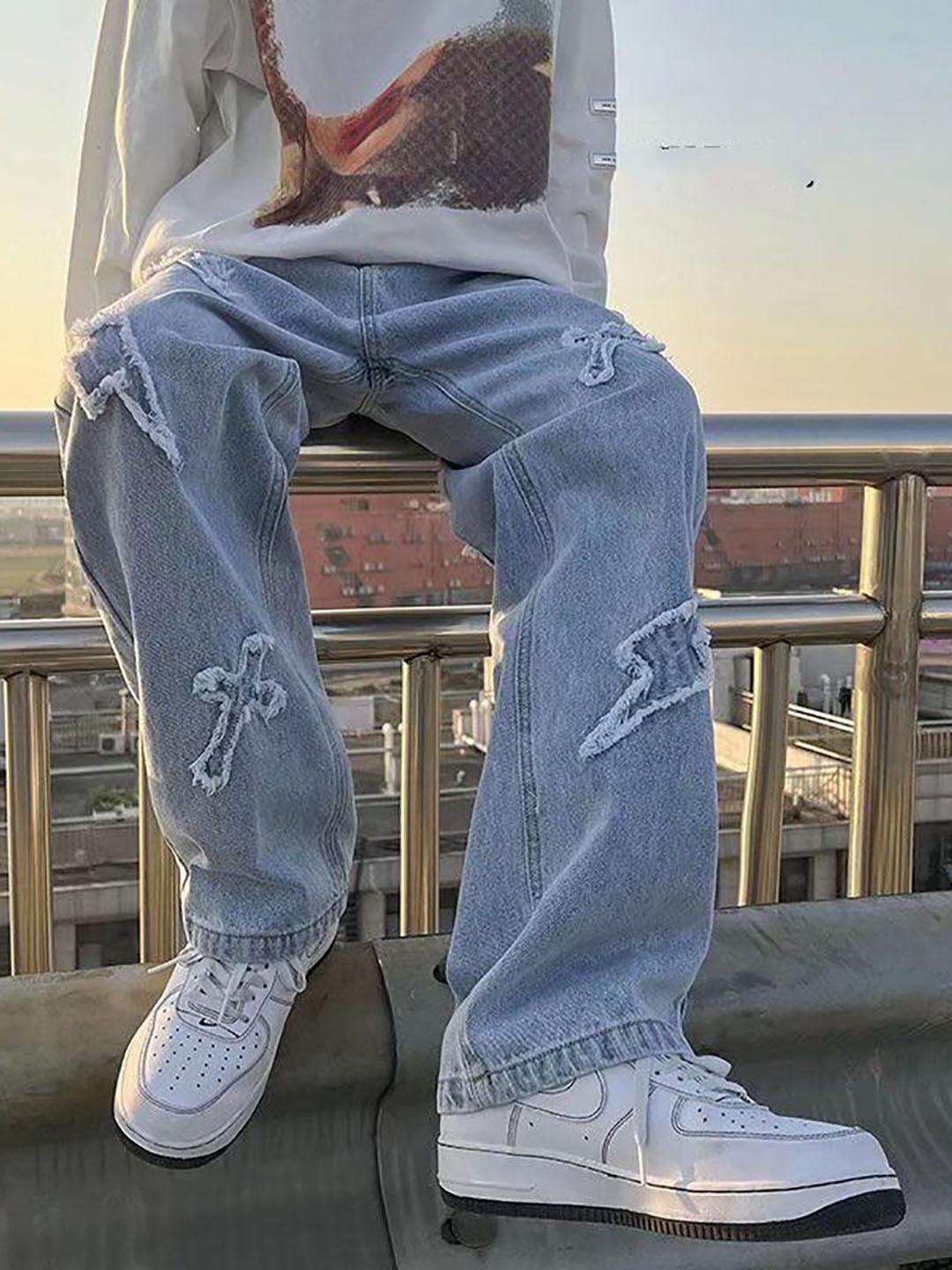 StyleCast x Revolte Men Relaxed Fit Light Fade Jeans - Image 1