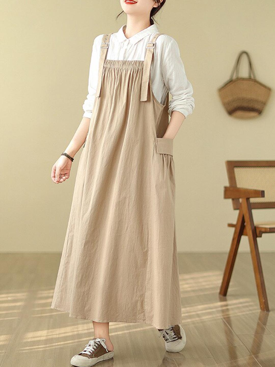 Buy StyleCast Square Neck Maxi Pinafore Dress - Dresses for Women 29519746 | Myntra Buy StyleCast Square Neck Maxi Pinafore Dress - Dresses for Women 29519746 | Myntra