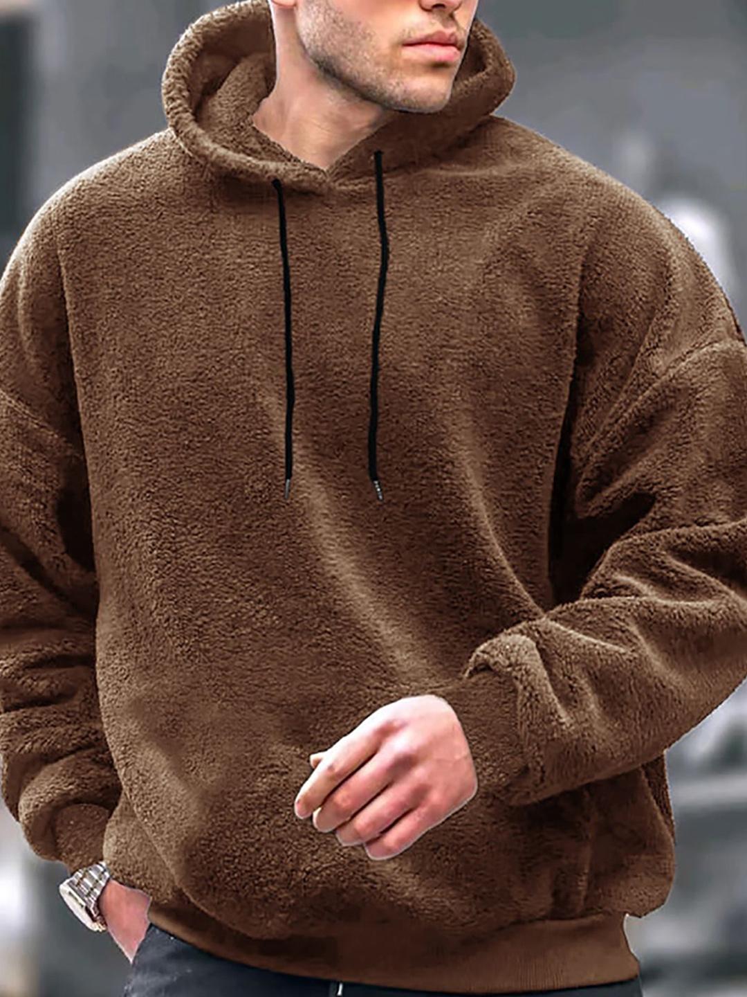 Buy StyleCast x Revolte Men Solid Hood Pullover Sweatshirt