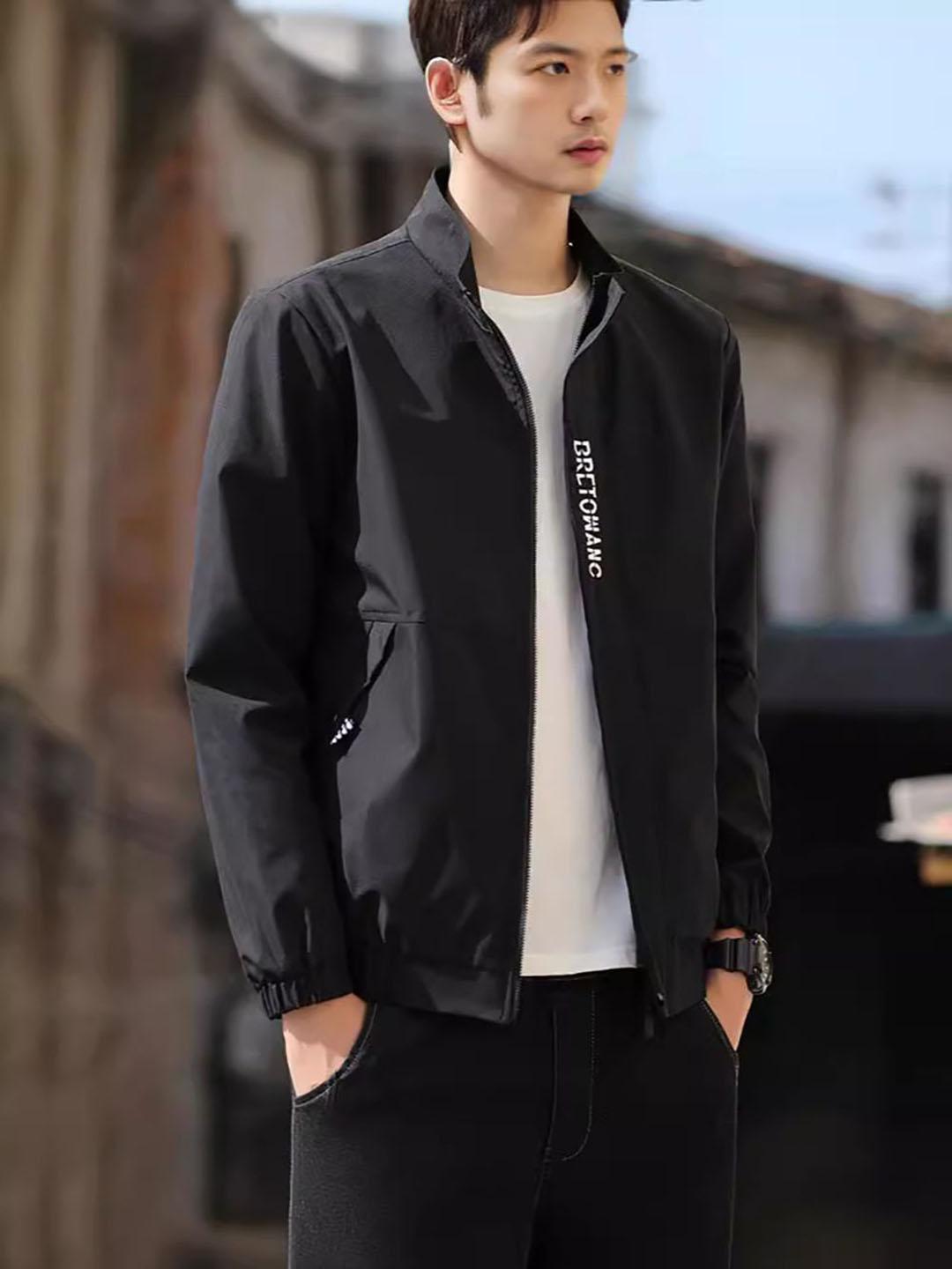 Buy StyleCast x Revolte Men Mock Collar Bomber Jacket - Jackets