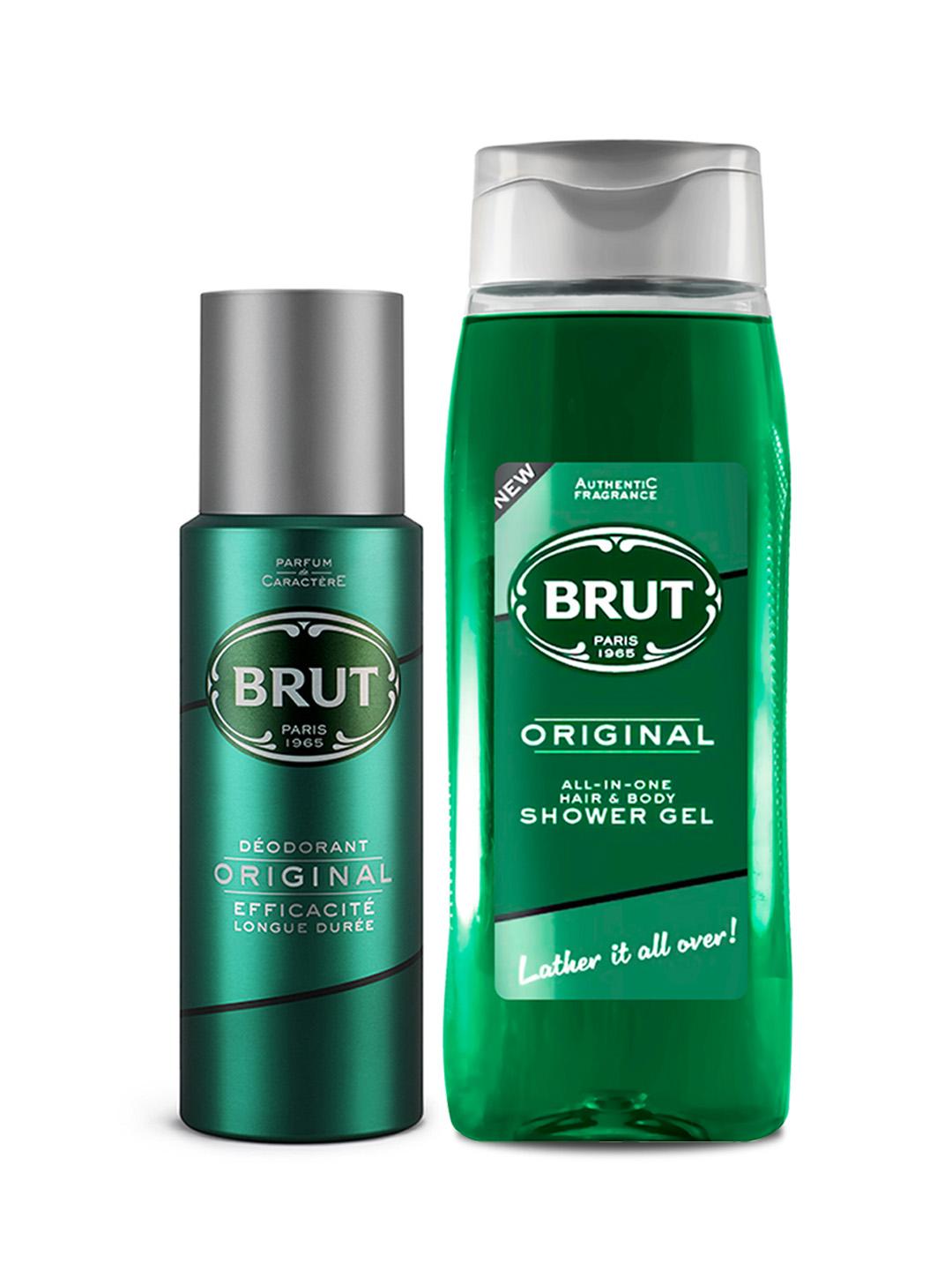 Buy BRUT Men Set of Original All-In-One Body Shower Gel 500ml
