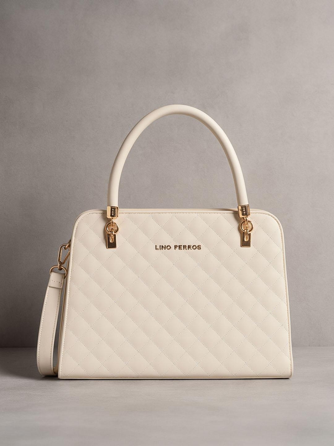 Lino Perros Off-White Quilted Handheld Bag