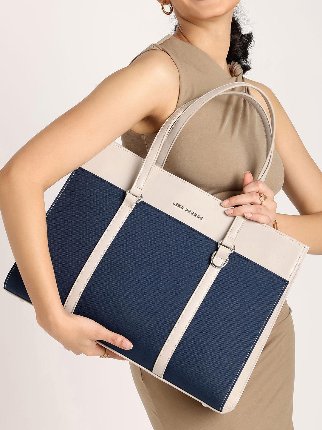 Buy Lino Perros Structured Colorblocked Shoulder Bag With Padded