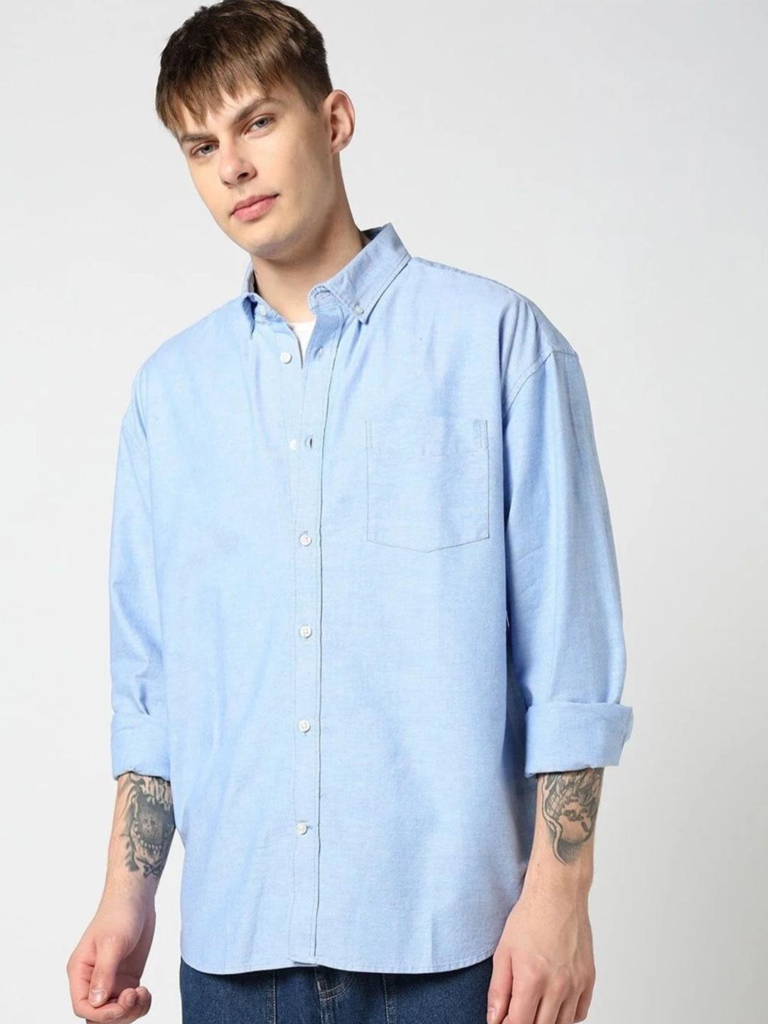 GAP Spread Collar Oversized Cotton Button-Down Shirt