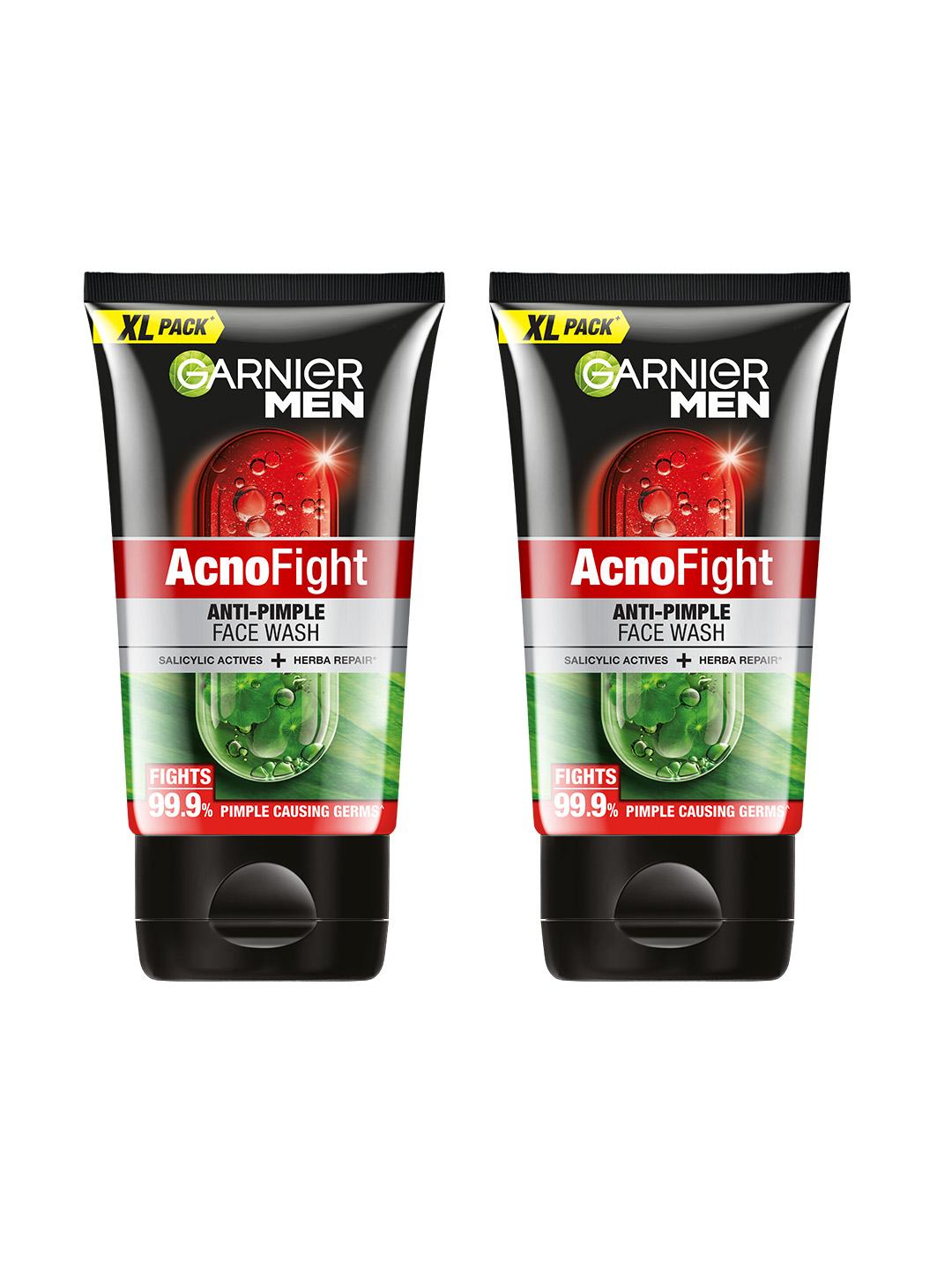 Garnier Set Of 2 Men Acno Fight Anti Pimple Face Wash - Pack of 2 - Image 1