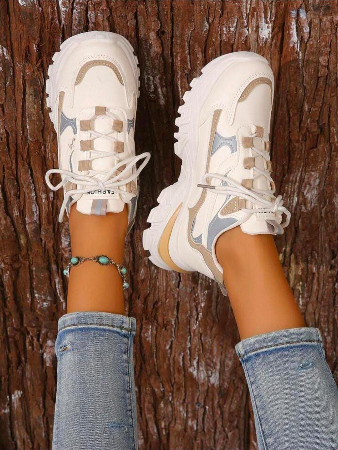 Deals4you Women Lace-Ups Round Toe Sneakers - Image 1