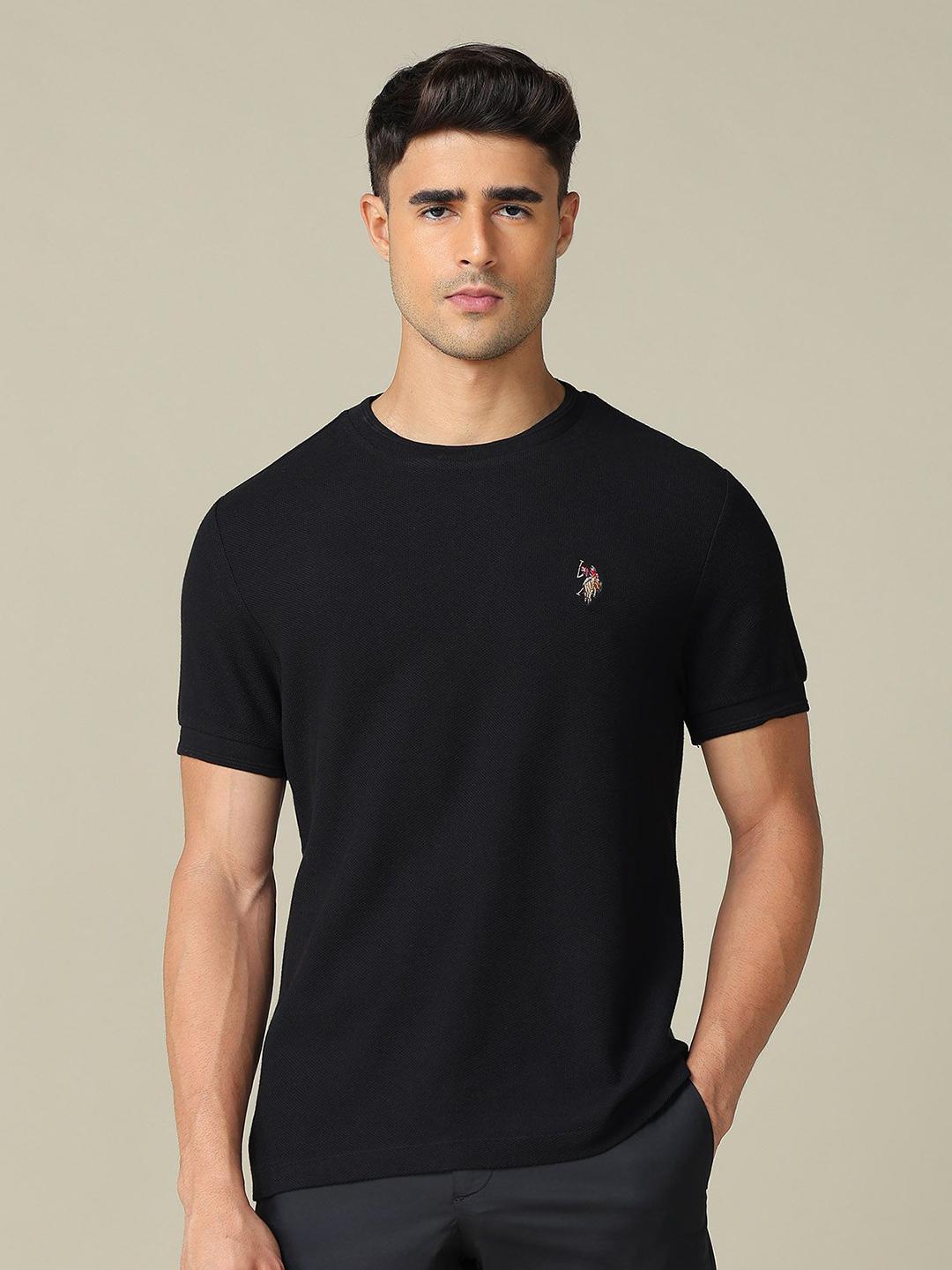 U.S. Polo Assn. Denim Co. Round Neck Cotton Muscle Fit T-shirt, Blue
