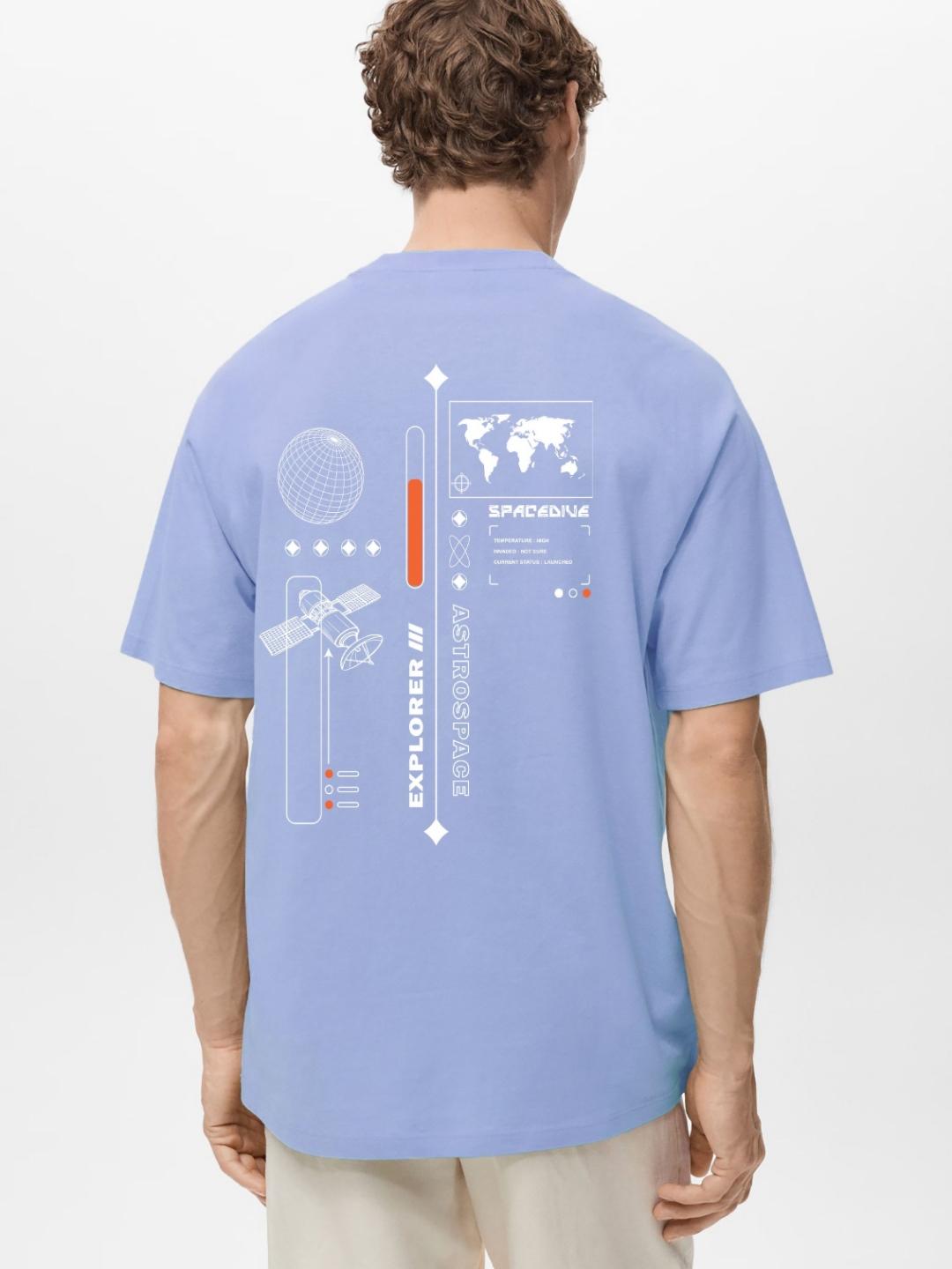 Buy Lavender Graphic Printed Oversized Cotton T-shirt - Tshirts