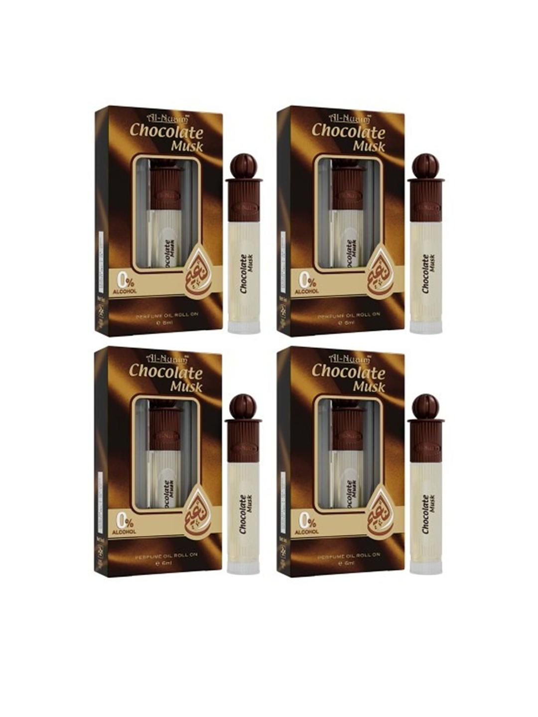 Al-Nuaim Chocolate Musk Attar Set of 4 - 6ml Each Pack of 4 - Image 1