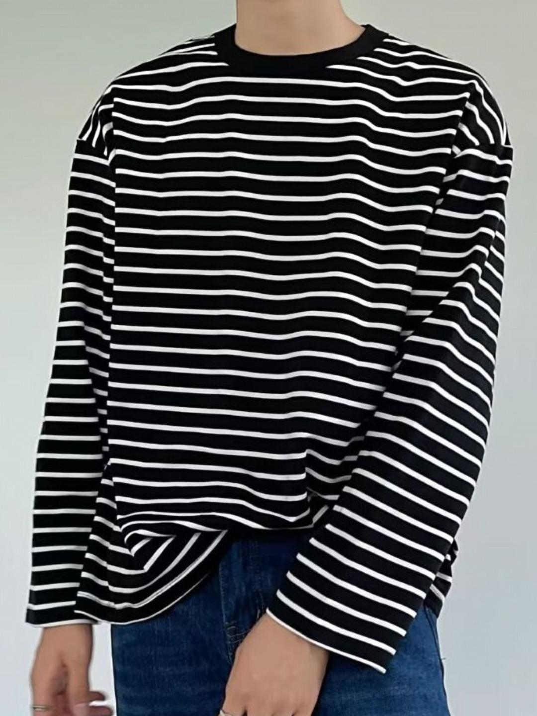 StyleCast x Revolte Men Striped Round Neck T-Shirt - Image 1