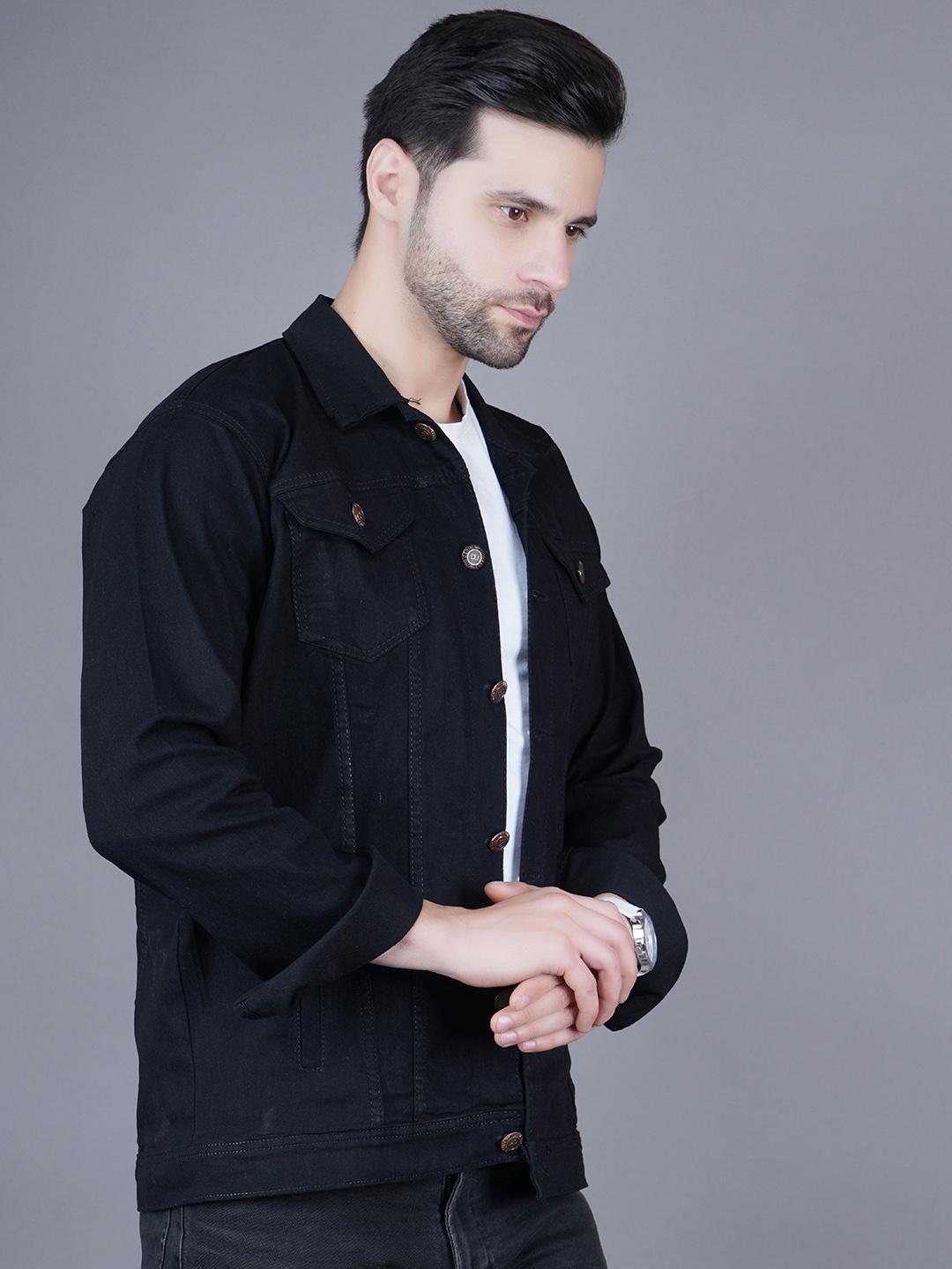 Buy Moda Rapido Men Spread Collar Solid Denim Jacket Jackets for