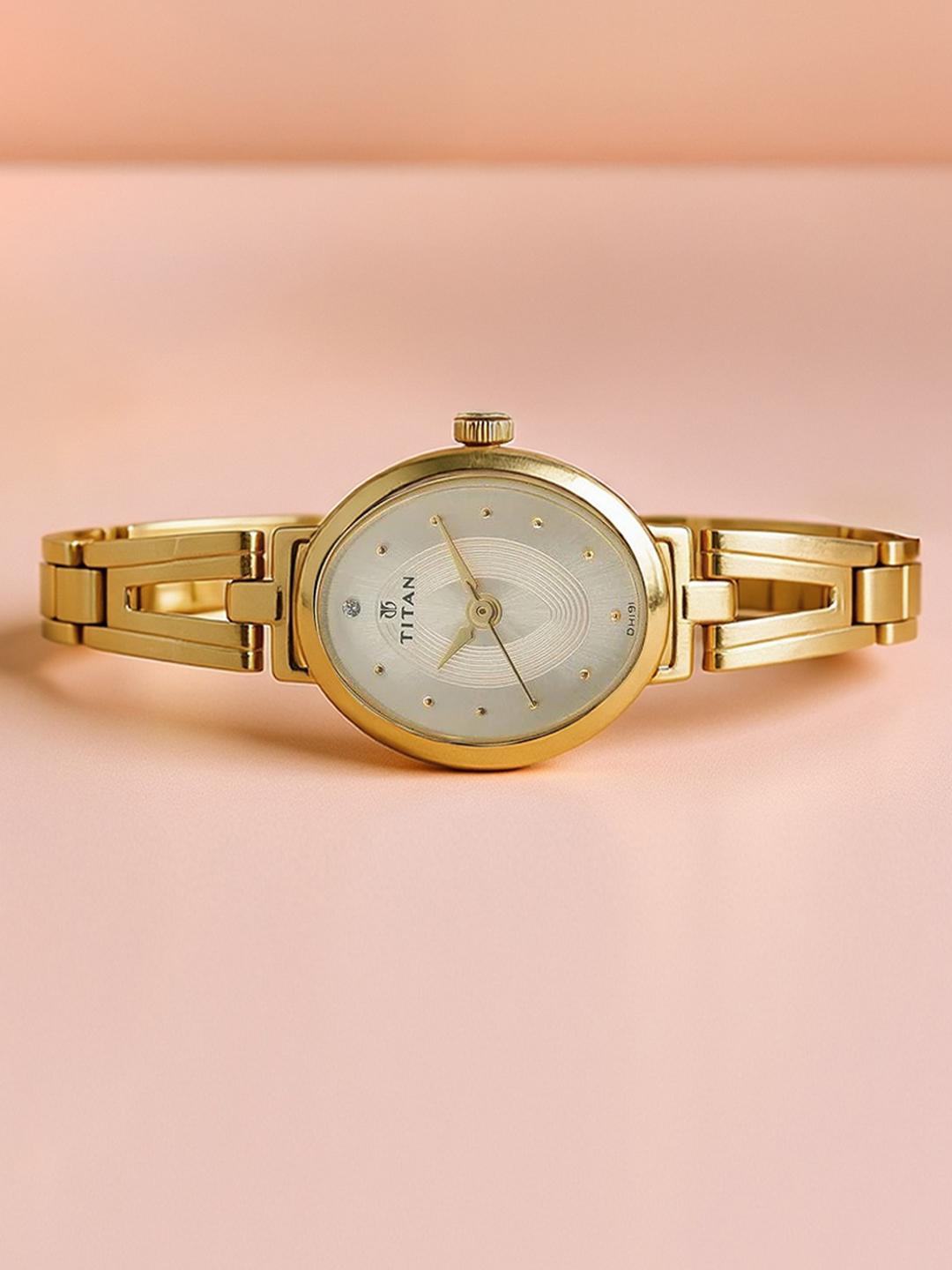 analog watch ladies yellow gold watches