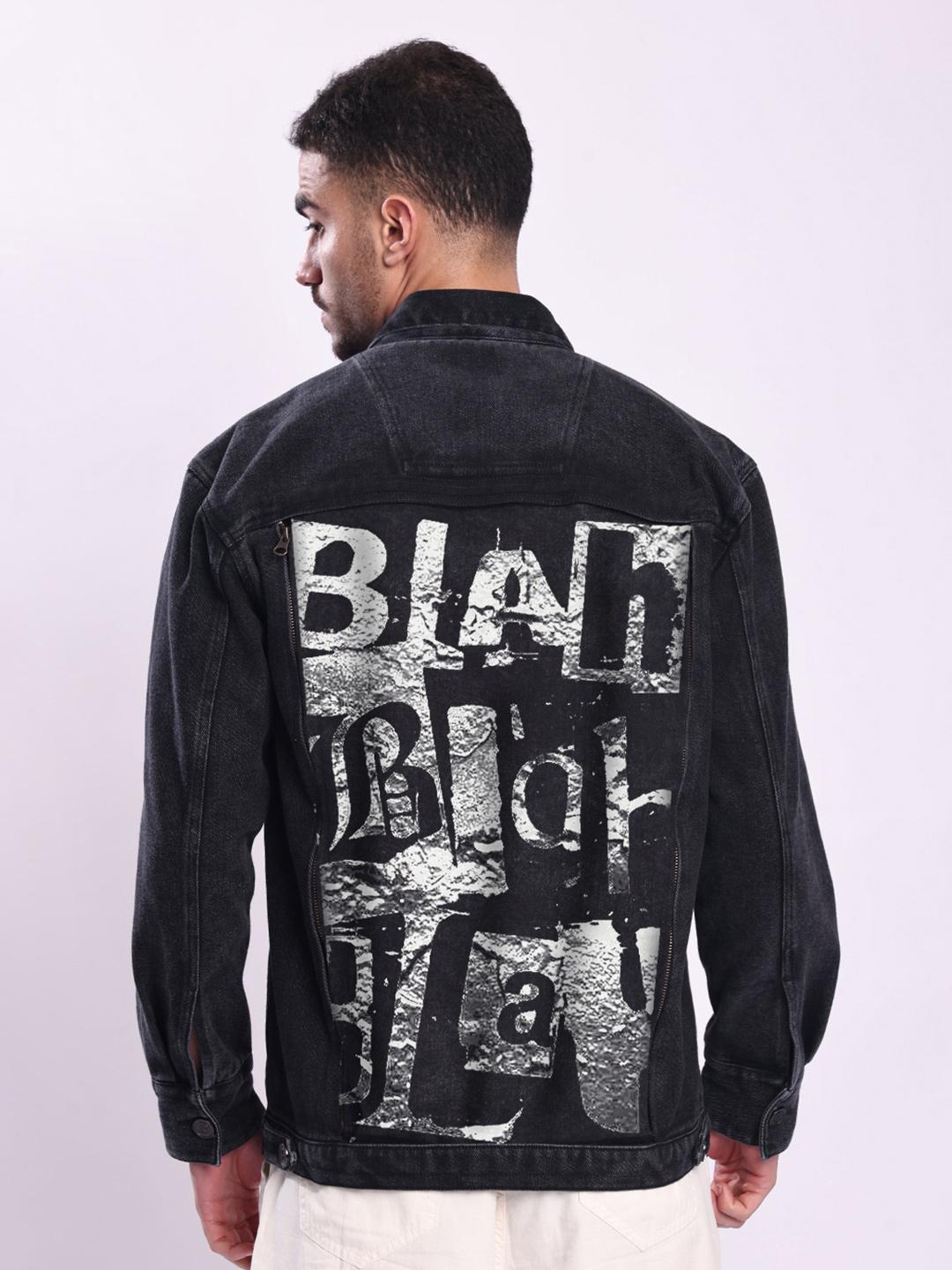 Buy Bene Kleed Men Black Graphic Printed Denim With Swappable