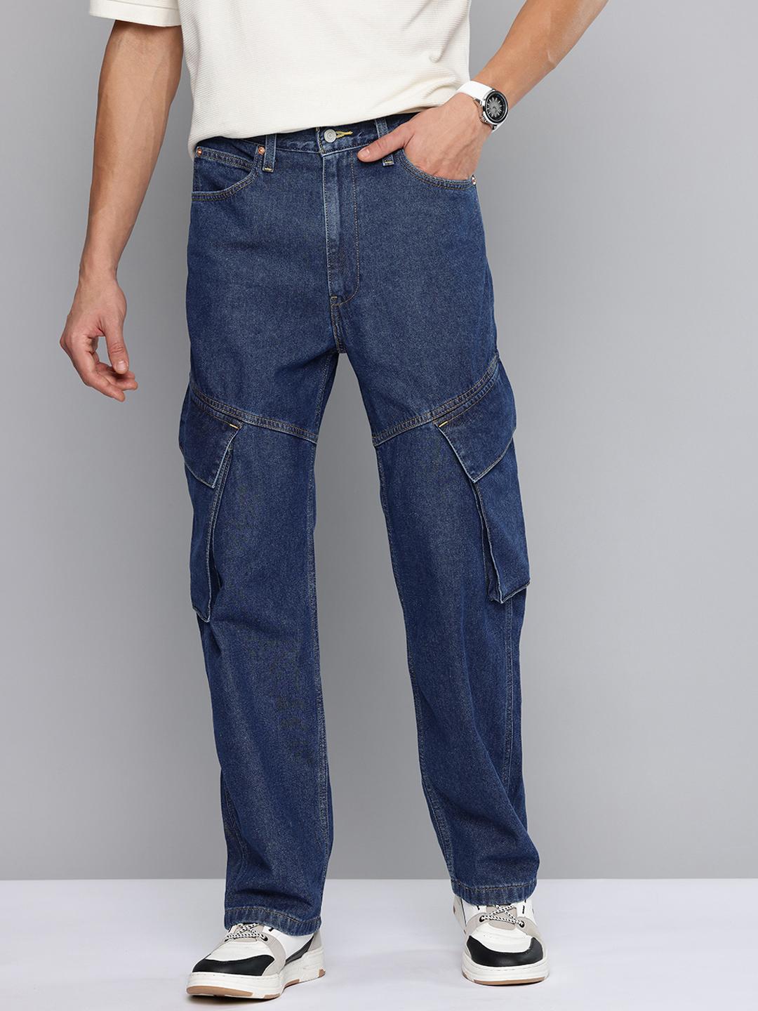Levis Men 565 Straight Fit Mid-Rise Jeans - Image 1