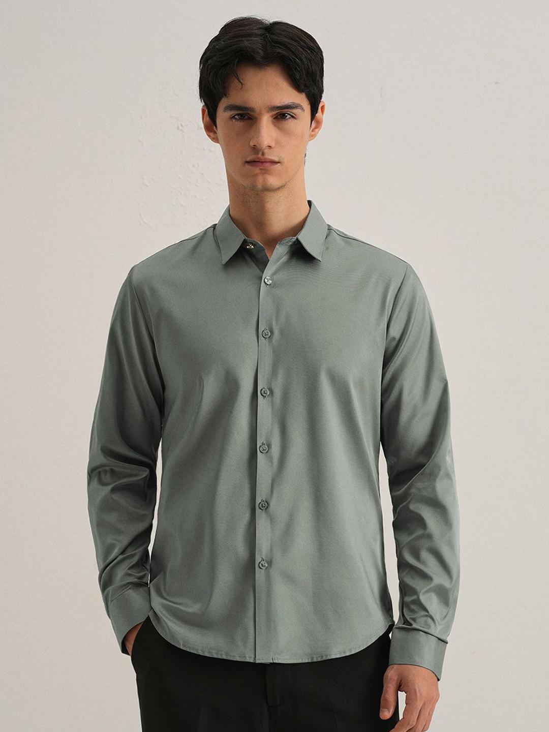 Buy Banana Club Men Plain Stitchless Placket Shirt - Shirts for