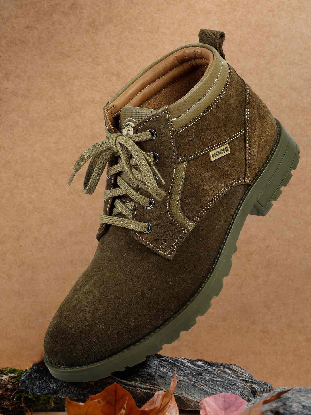 Mochi Men Textured Casual Boots