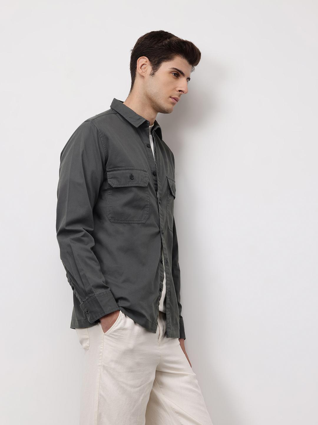 ether Spread Collar Pure Cotton Shirt - Image 1
