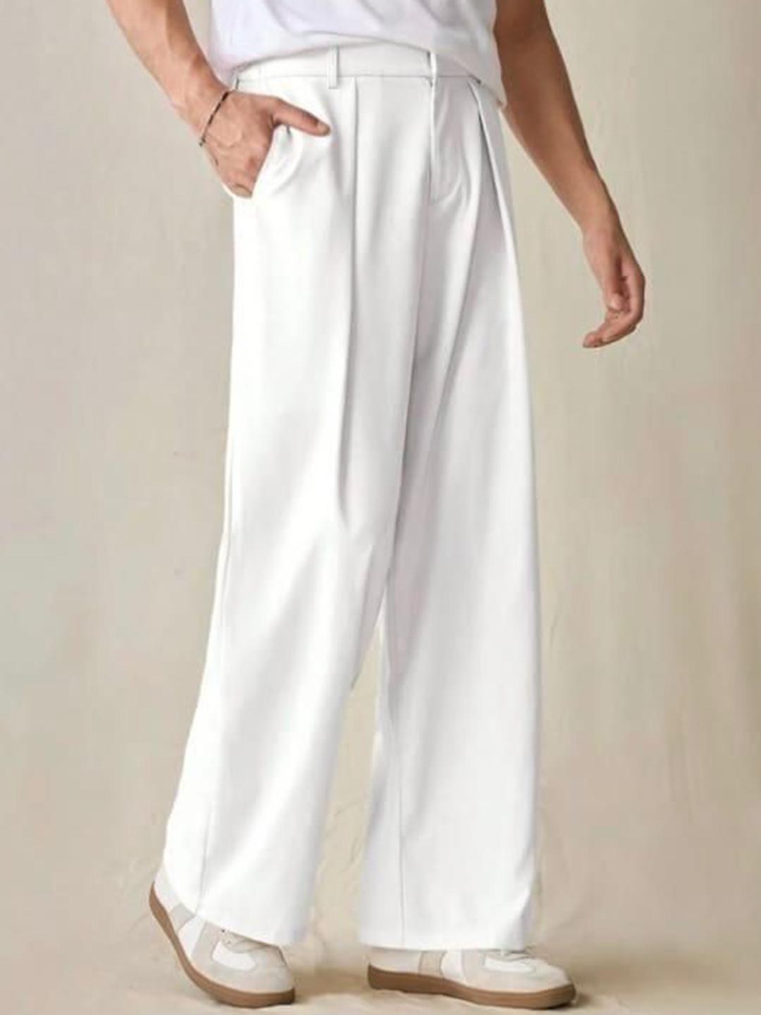 COVZ Men Korean Loose Fit Pleated Trousers - Image 1