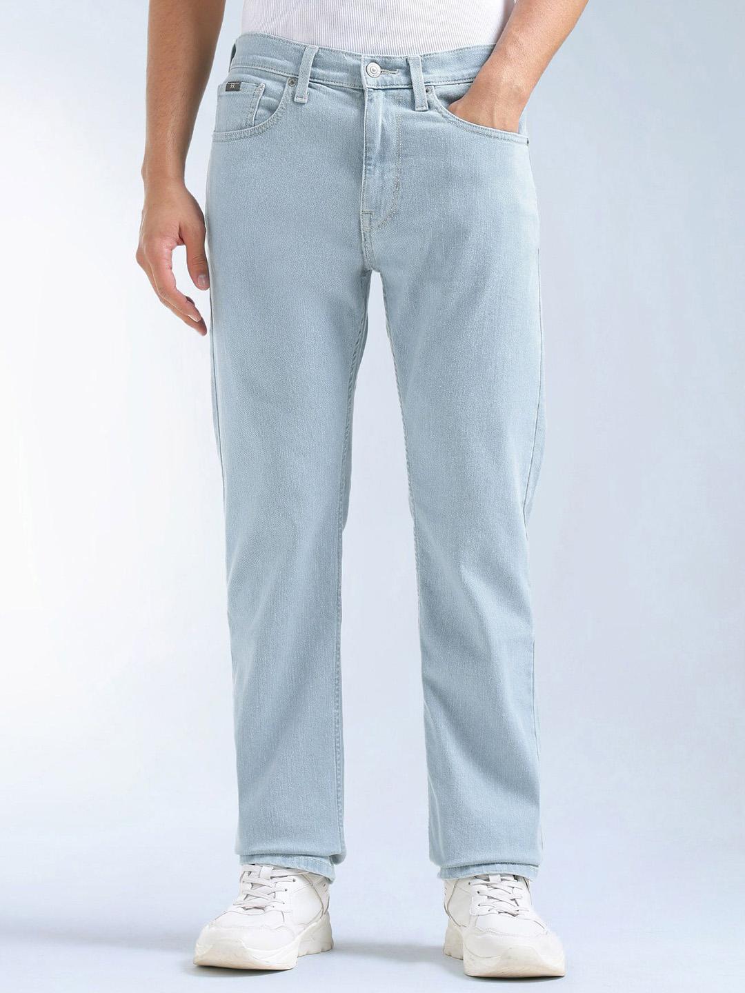 Flying Machine Men Straight Fit Mid-Rise Stretchable Jeans - Image 1