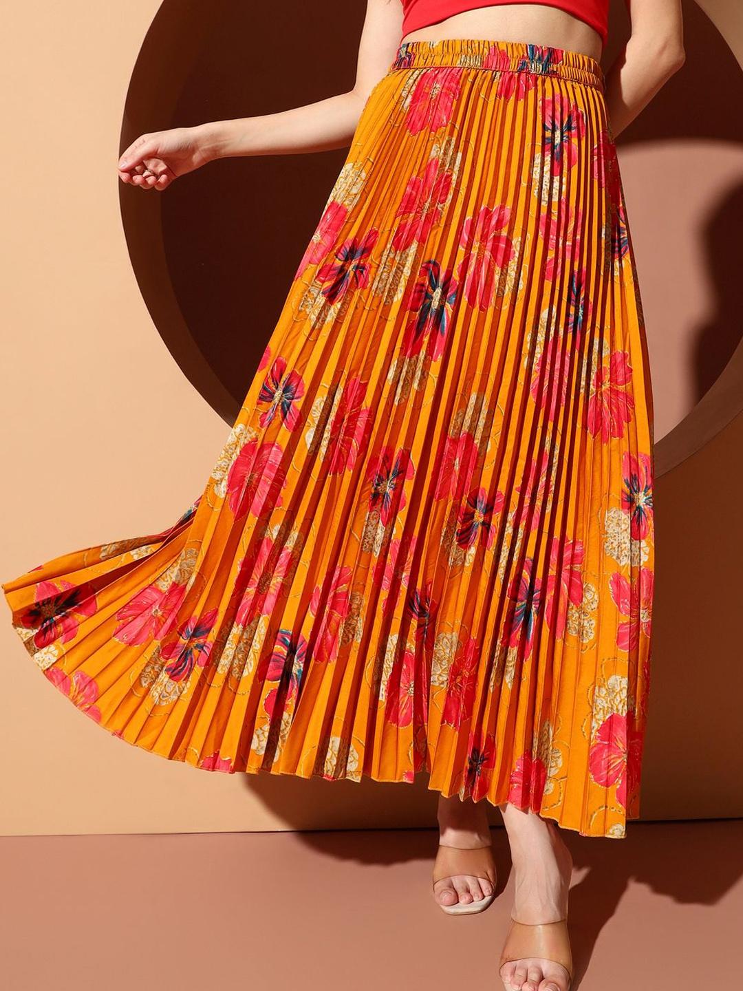 Buy OTABU Floral Printed A-Line Maxi Skirt - Skirts for Women