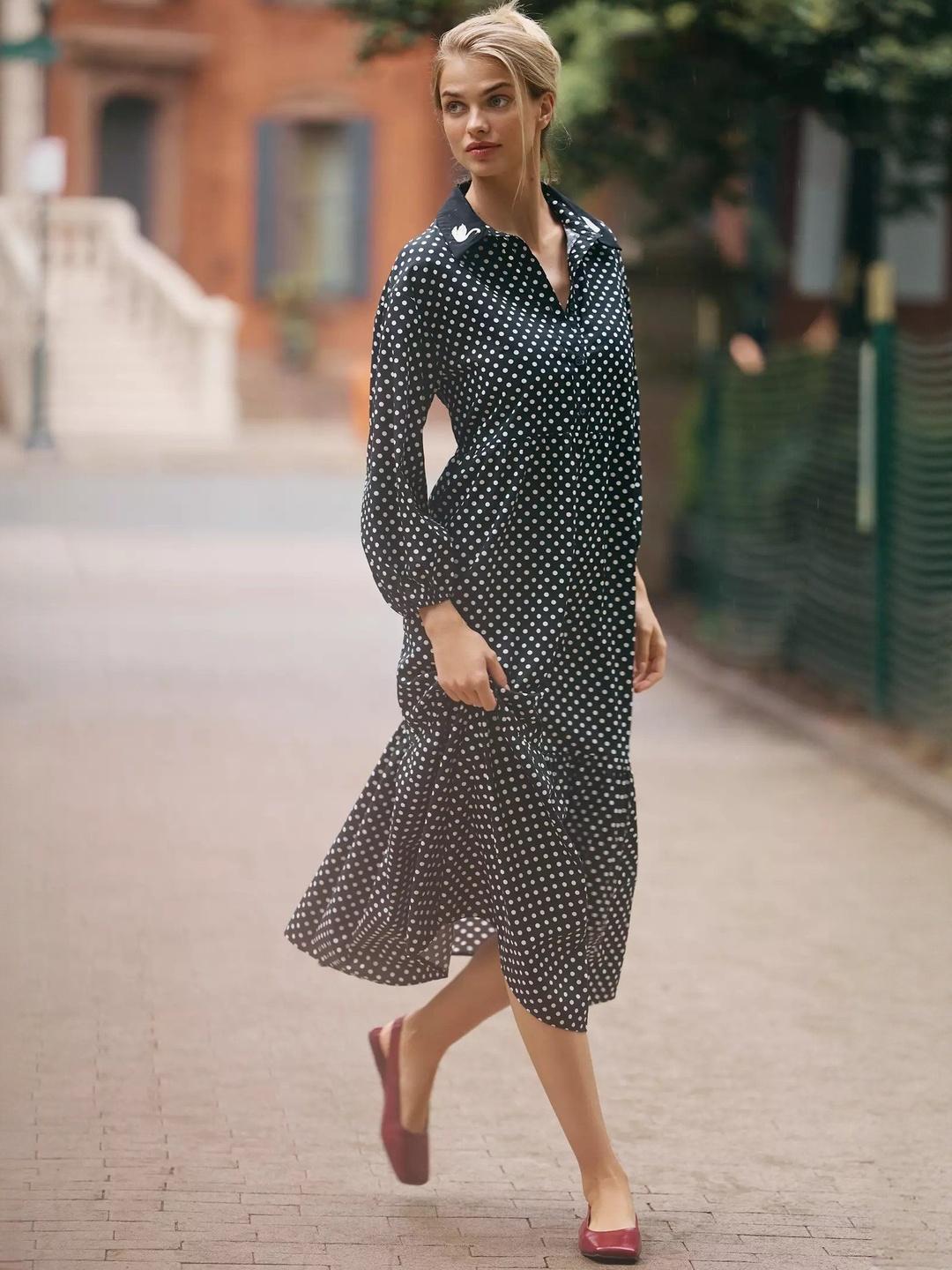 Buy R.Code by The Roadster Life Co. Polka Dot Printed Fit & Flare