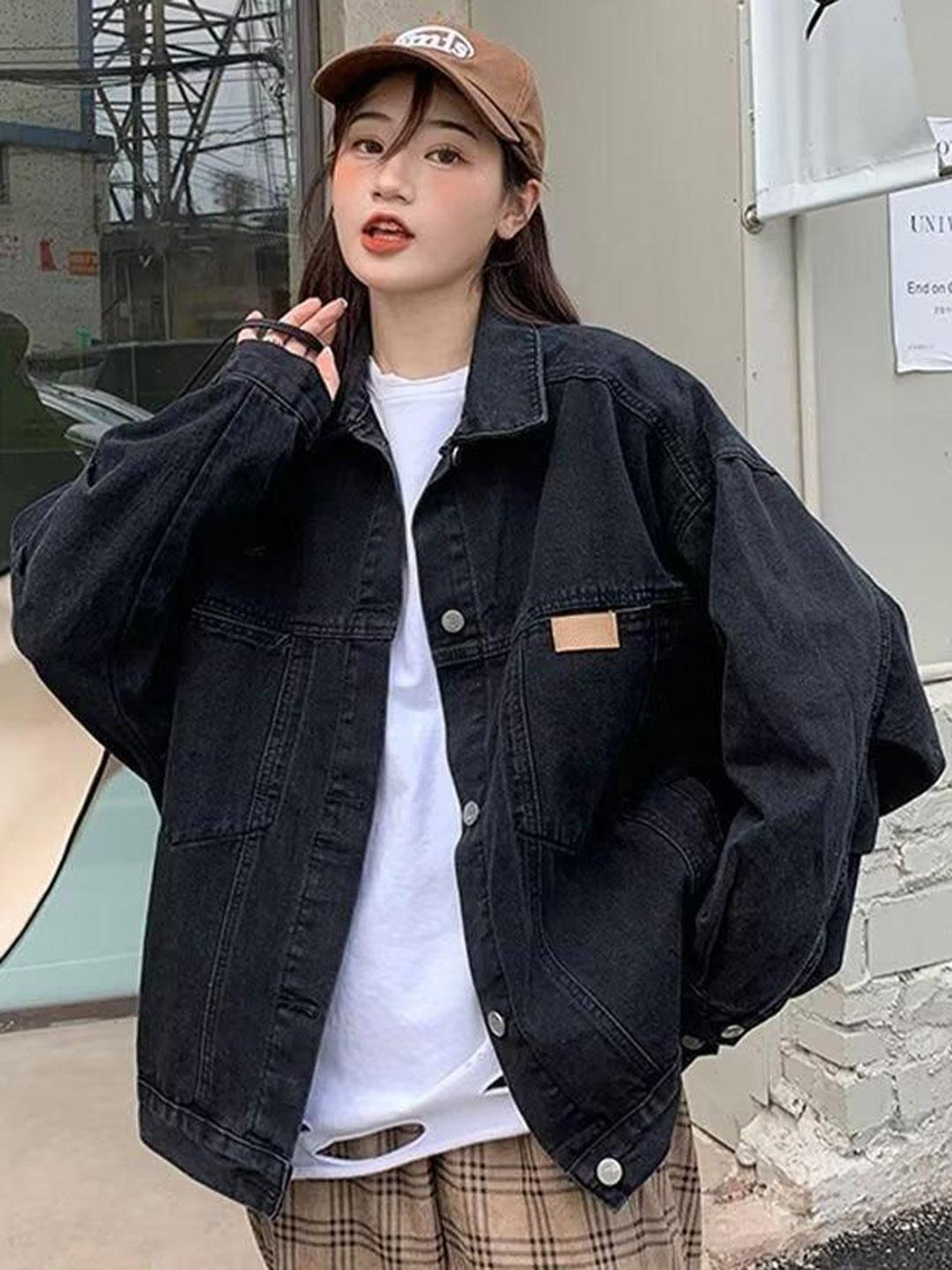 Buy StyleCast Spread Collar Long Sleeves Cotton Jacket - Jackets