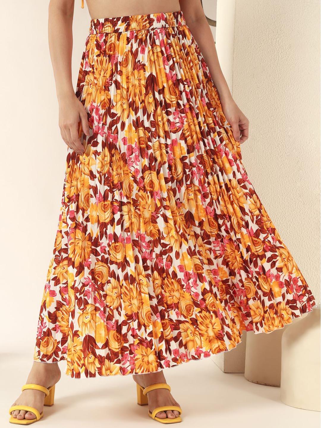 Buy OTABU Floral Printed A-Line Maxi Skirt - Skirts for Women