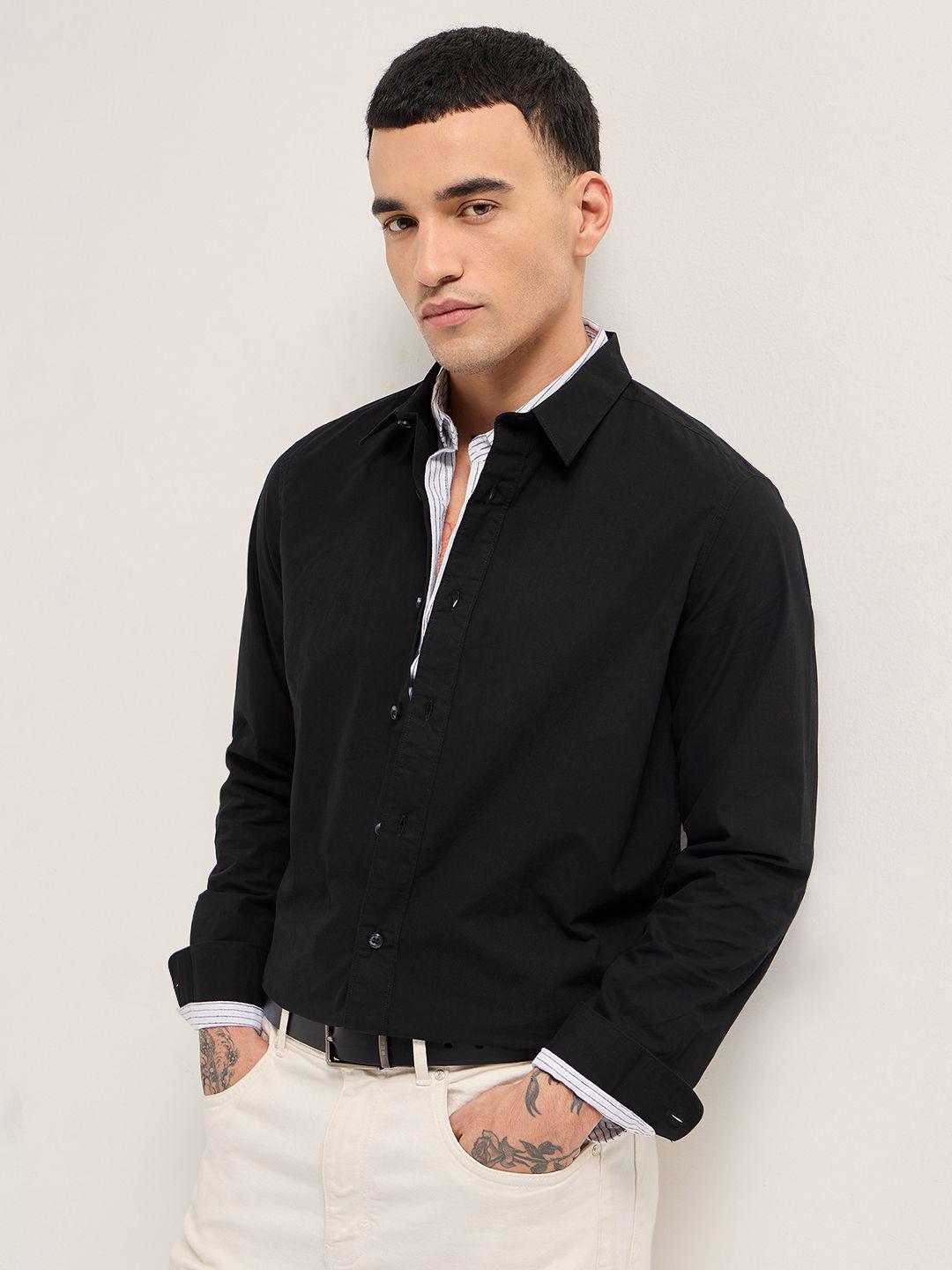 THE BEAR HOUSE Men Slim Fit Cotton Casual Shirt - Image 1