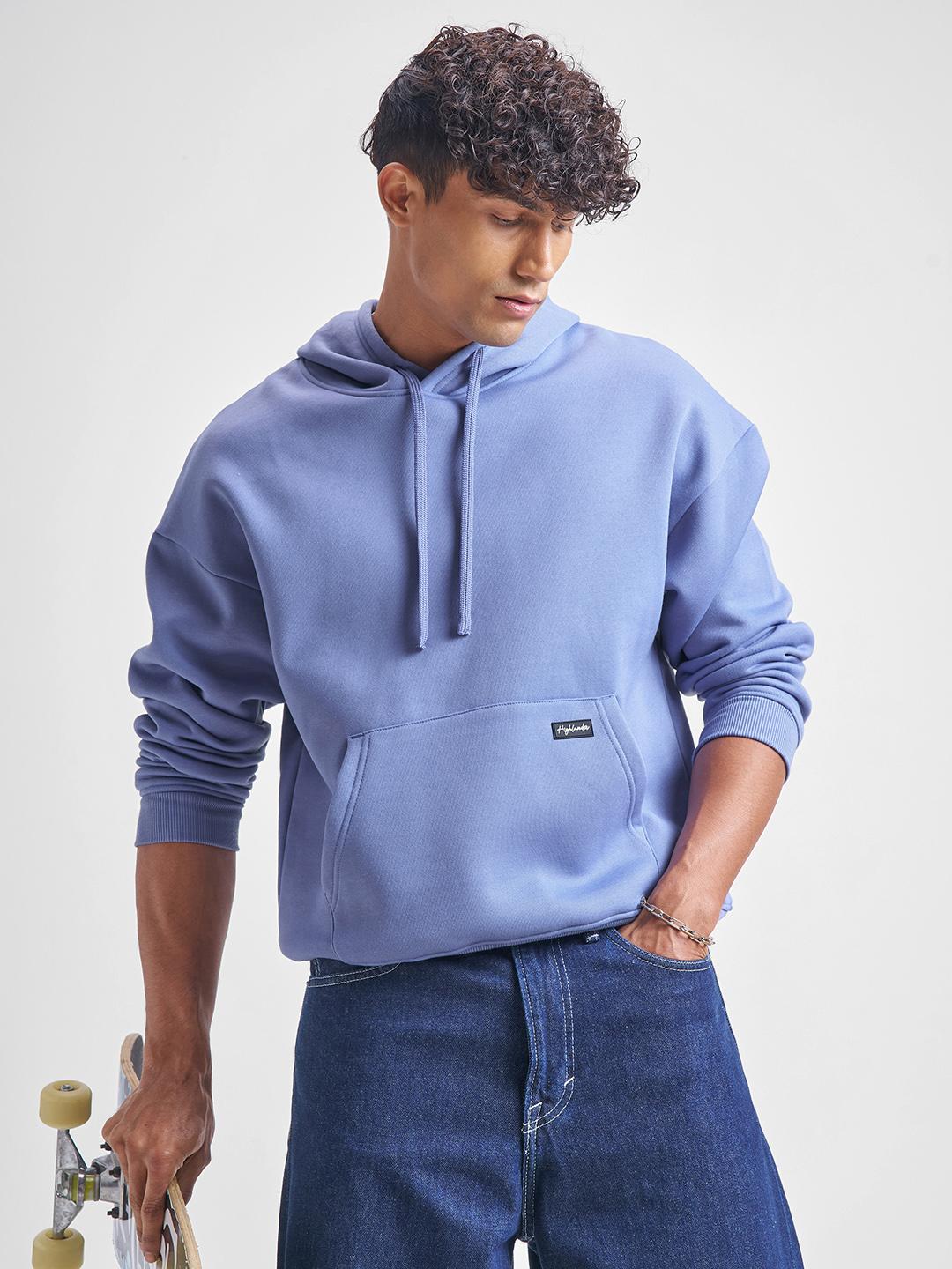 HIGHLANDER Purple Hooded Oversized Sweatshirt
