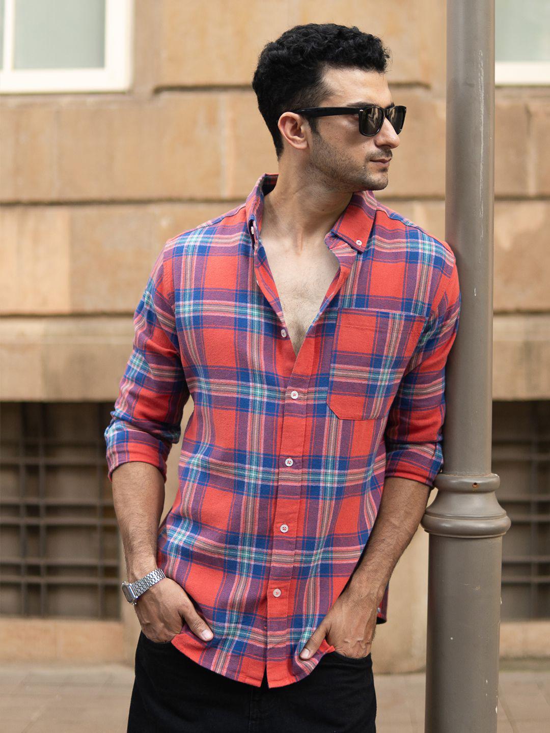Powerlook SS25 Tartan Checked Cotton Shirt