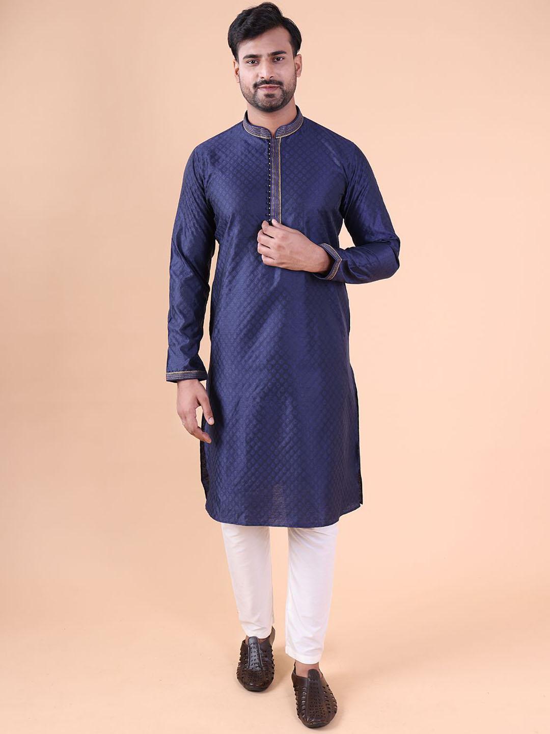 Buy AURIK Men Ethnic Motifs Woven Design Regular Thread Work Pure