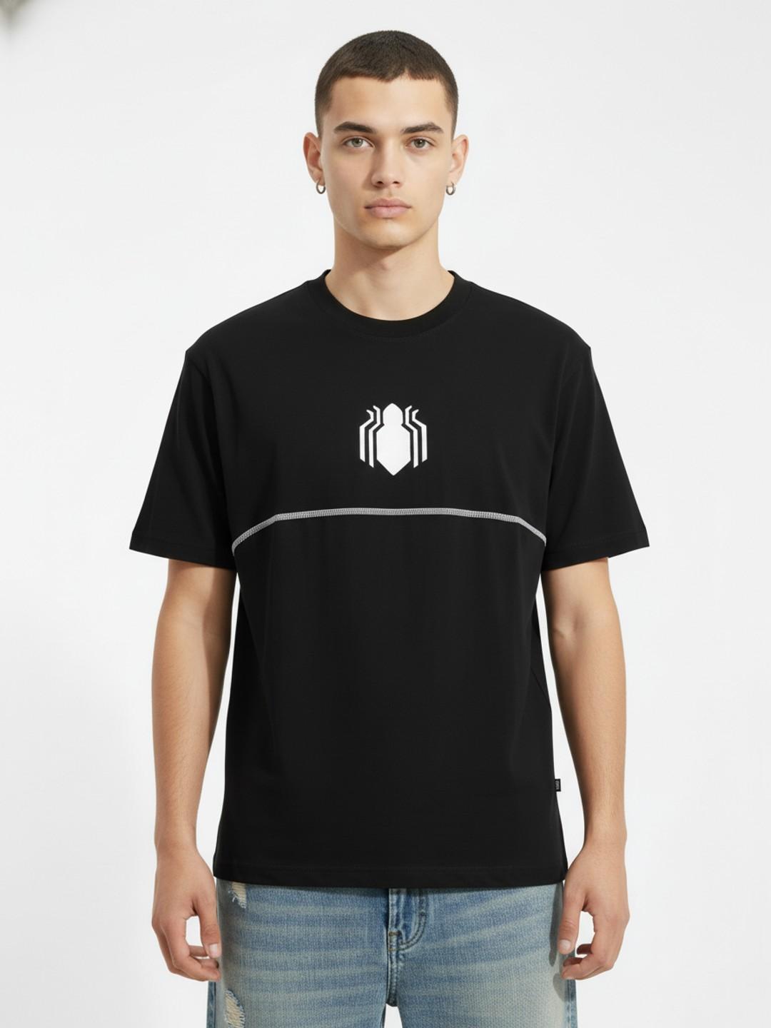glitchez Relaxed Fit Spider-Man Cotton T-shirt