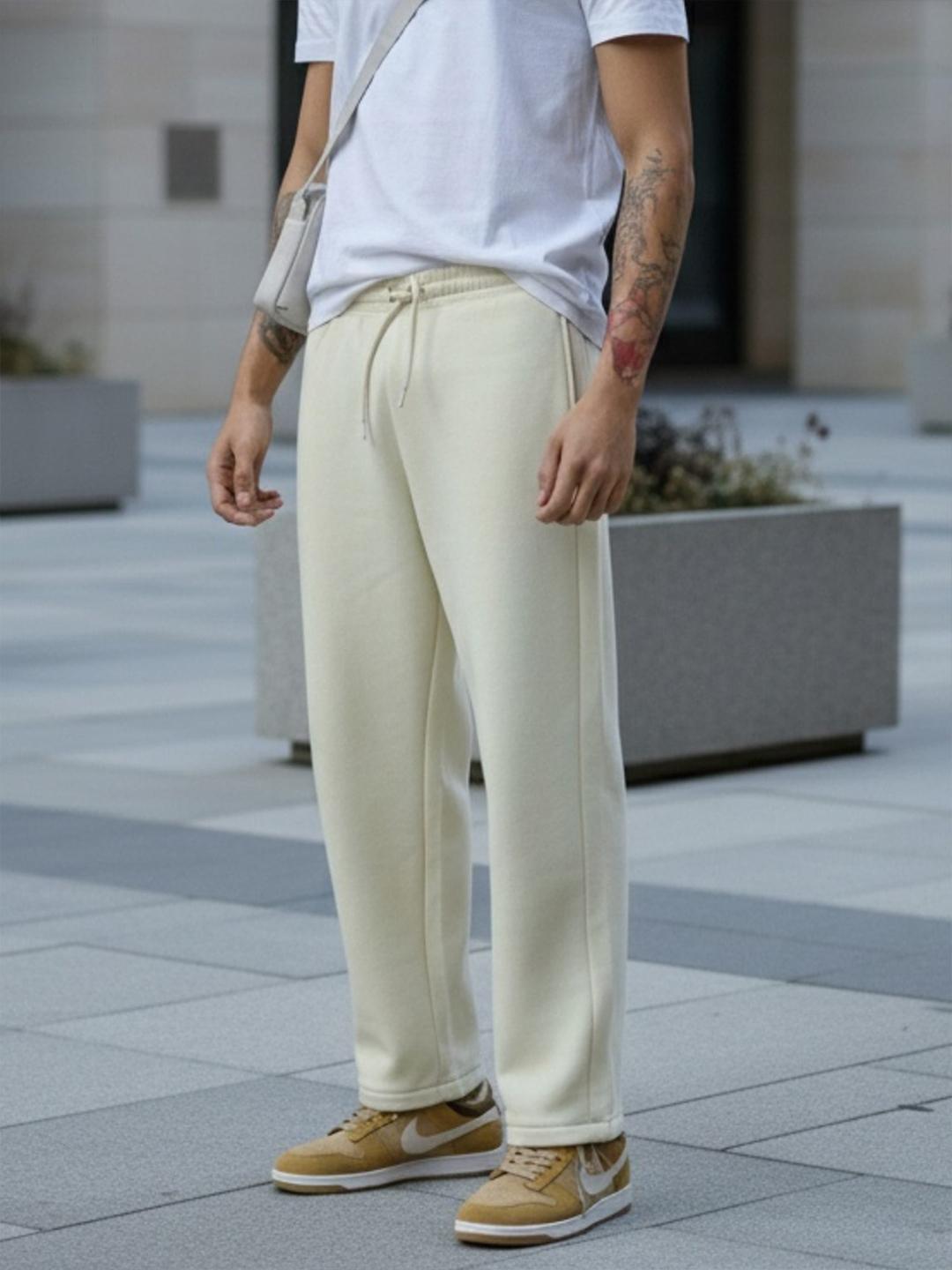 SUEDE LIKE STADIUM JAMPER　PANTS/34サイズ Buy Microfiber Cotton Blend Elastane Stretch Relaxed Fit Wide Leg