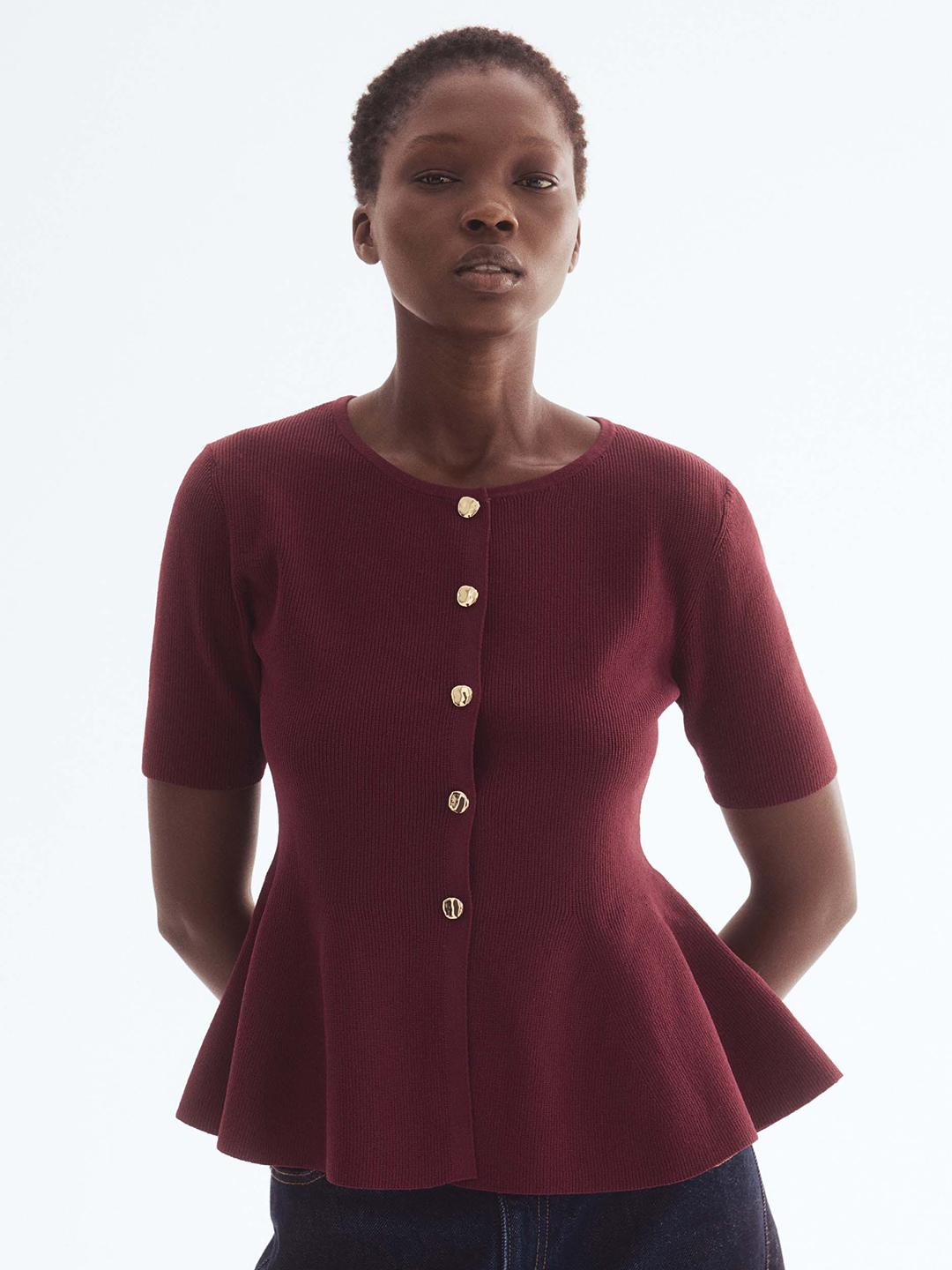 Buy H&M Peplum Cardigan - Sweaters for Women 37960151 | Myntra