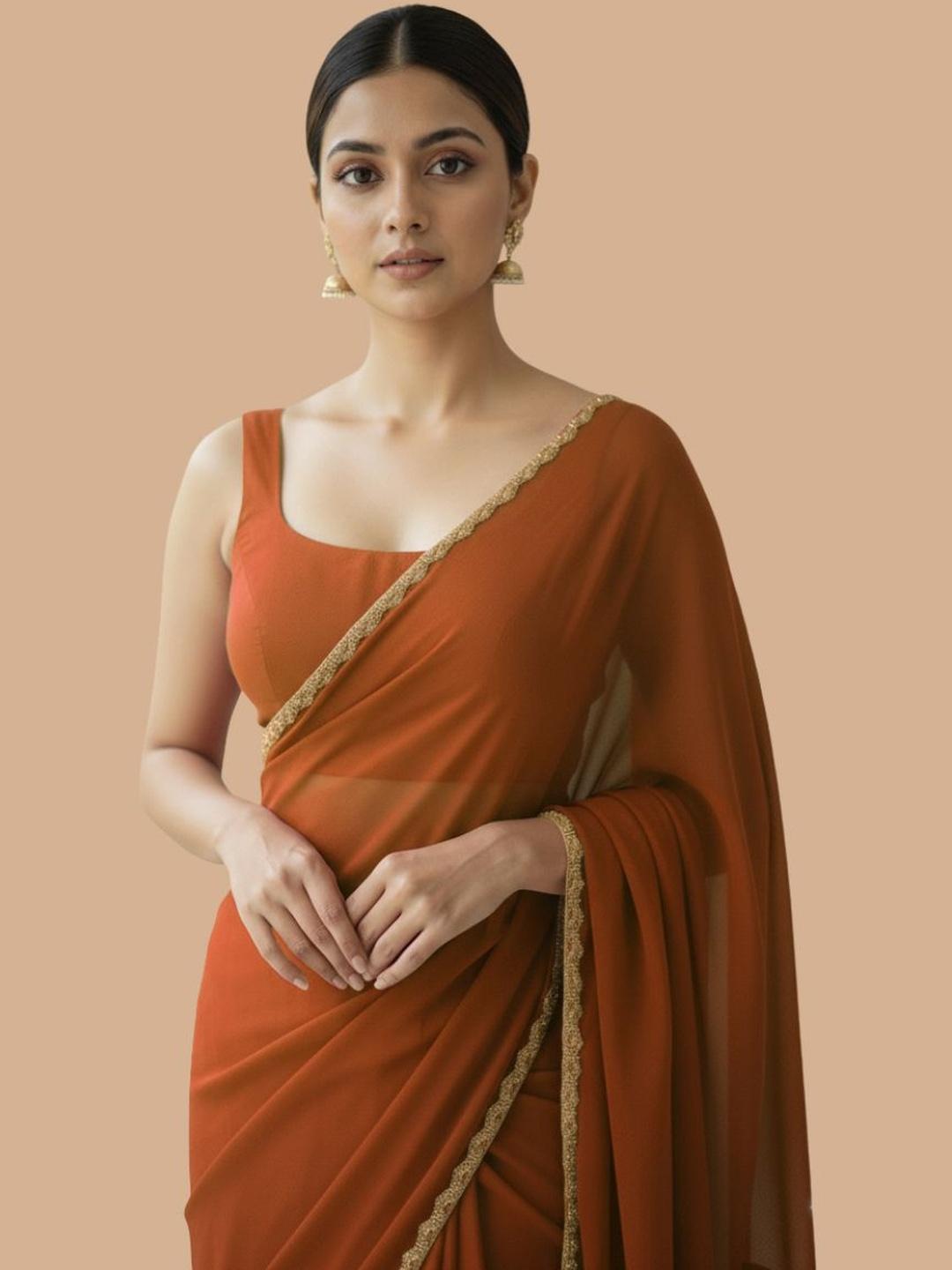 VEMEZ Beads and Stones Silk Blend Bomkai Saree