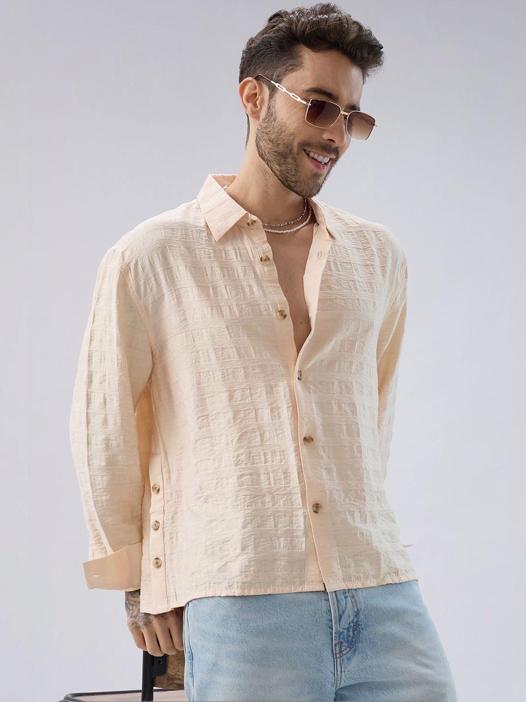 VASTRADO Soft Striped Viscose Rayon Shirt