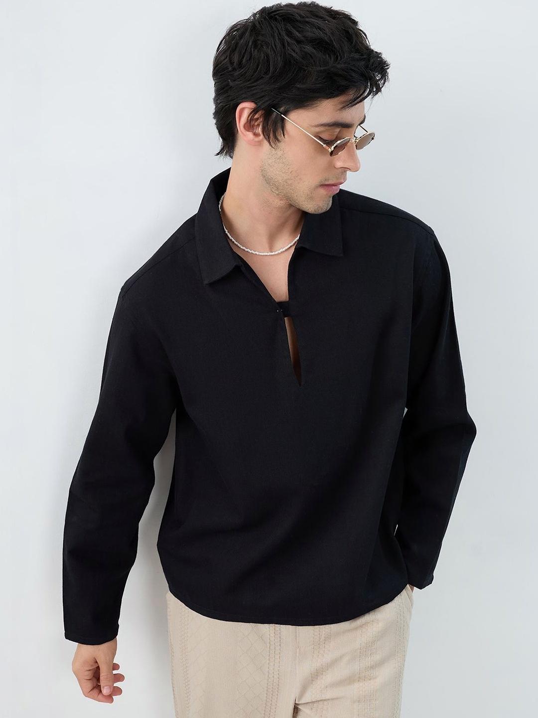 VASTRADO Timeless Cuffless Cotton Oversized Shirt