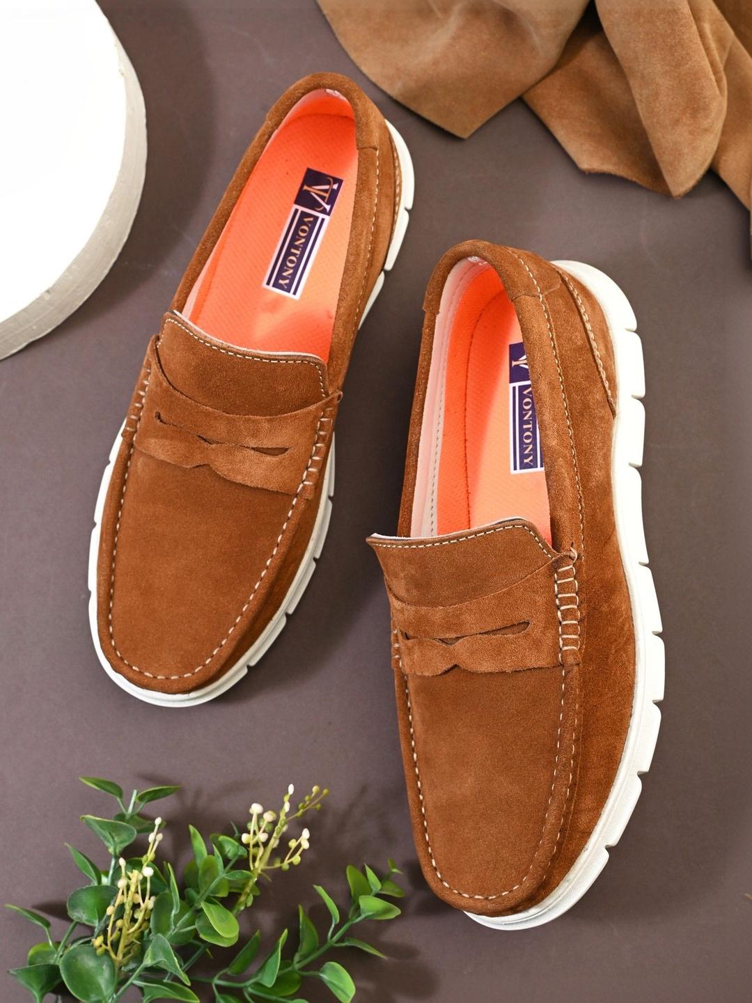 Buy VONTONY Men Suede Loafers - Casual Shoes for Men 38736017 | Myntra
