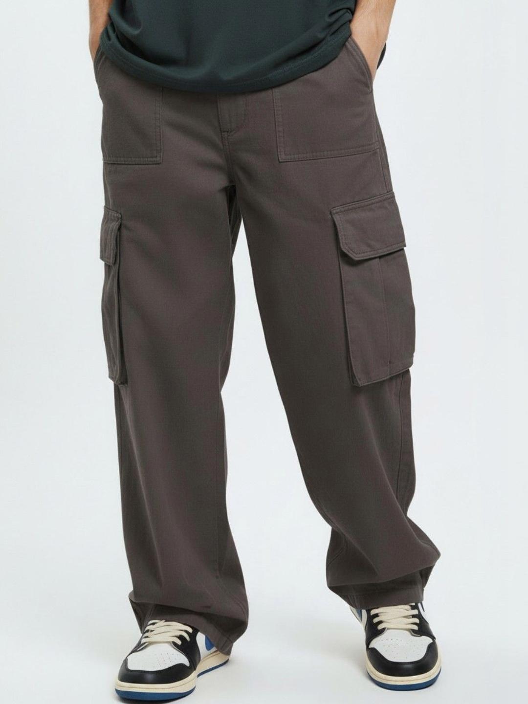 glitchez Men High-Rise Cargos Trousers