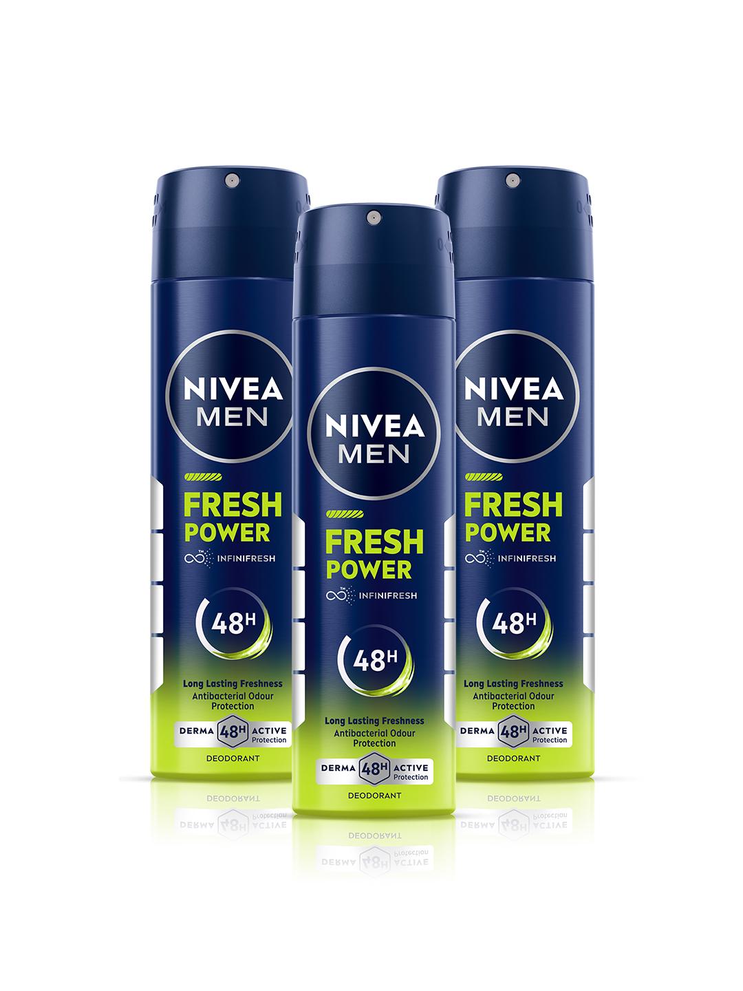 Buy Nivea Men Set Of 3 Fresh Power Deodorant Spray - 150ml Each