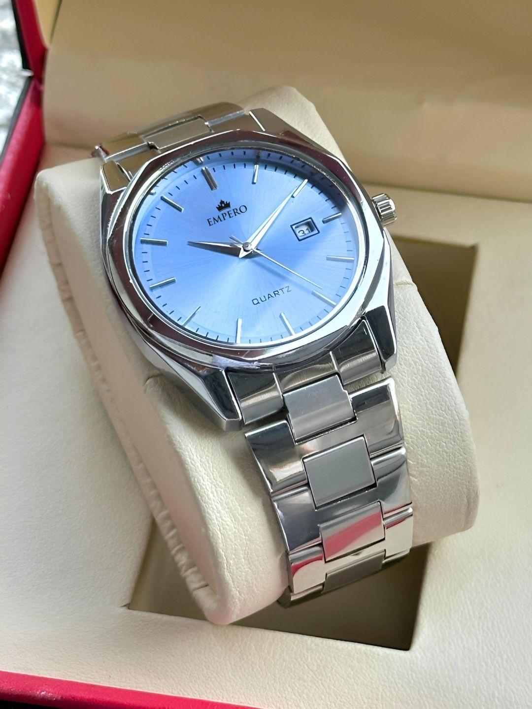 EMPERO Men Brass Dial & Stainless Steel Bracelet Style Straps Analogue Multi Function Watch EAB225 Date
