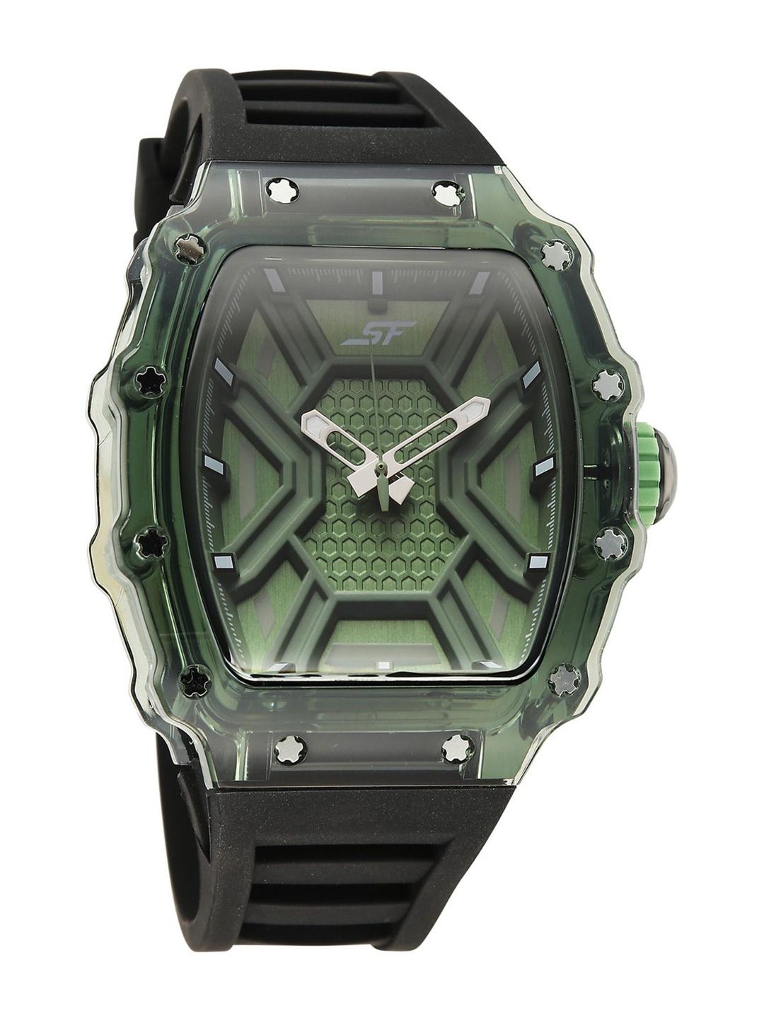 Sonata SF Maiden Voyage Quartz Analog Green Dial Watch for Men