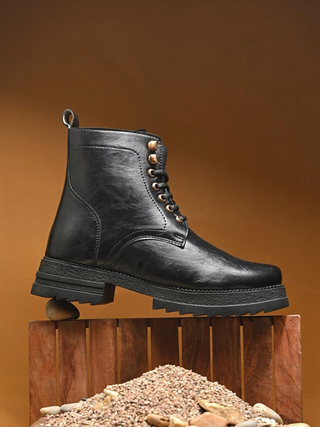 Roadster Men Square Toe Lace-Up Boots - Image 1