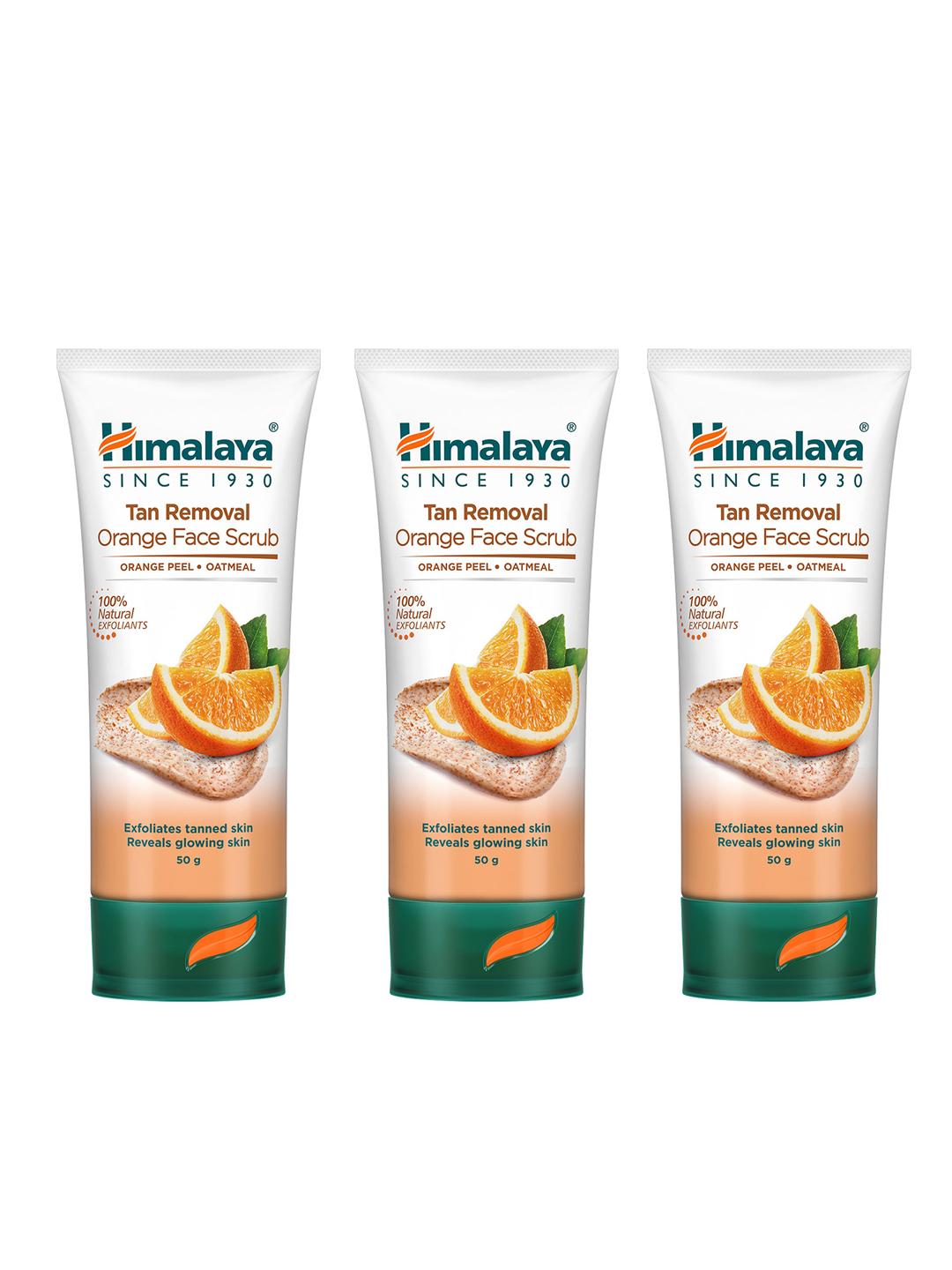 Himalaya Tan Removal Orange Face Scrub with Oatmeal - 3 x Pack of 3 - Image 1